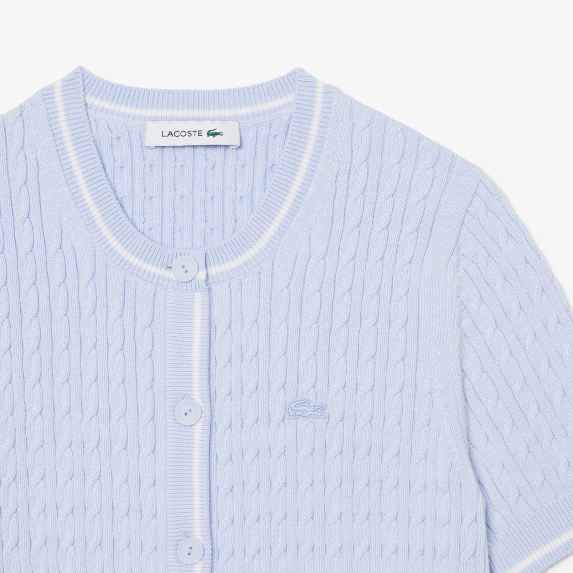 Short Sleeved Cable Knit Cardigan image number 1