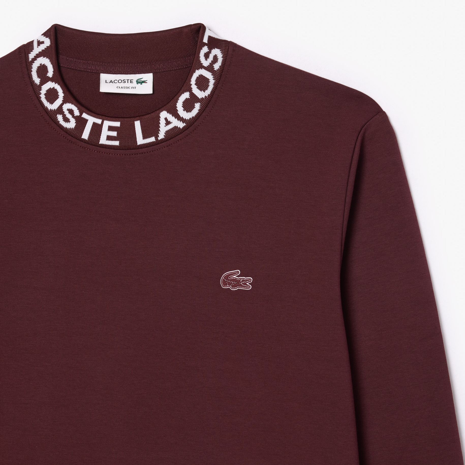 Logo Jacquard Collar Double Face Sweatshirt image number 4