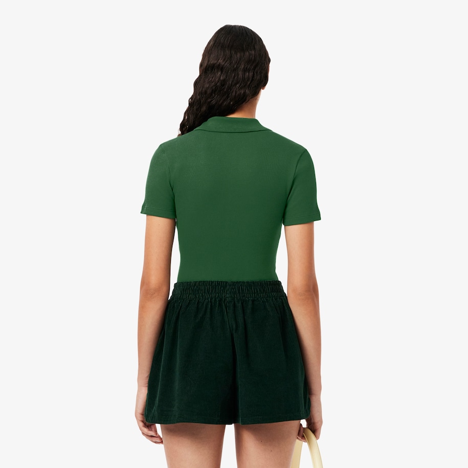 Slim Fit L.12.D Ribbed Cotton Polo Shirt image number 2