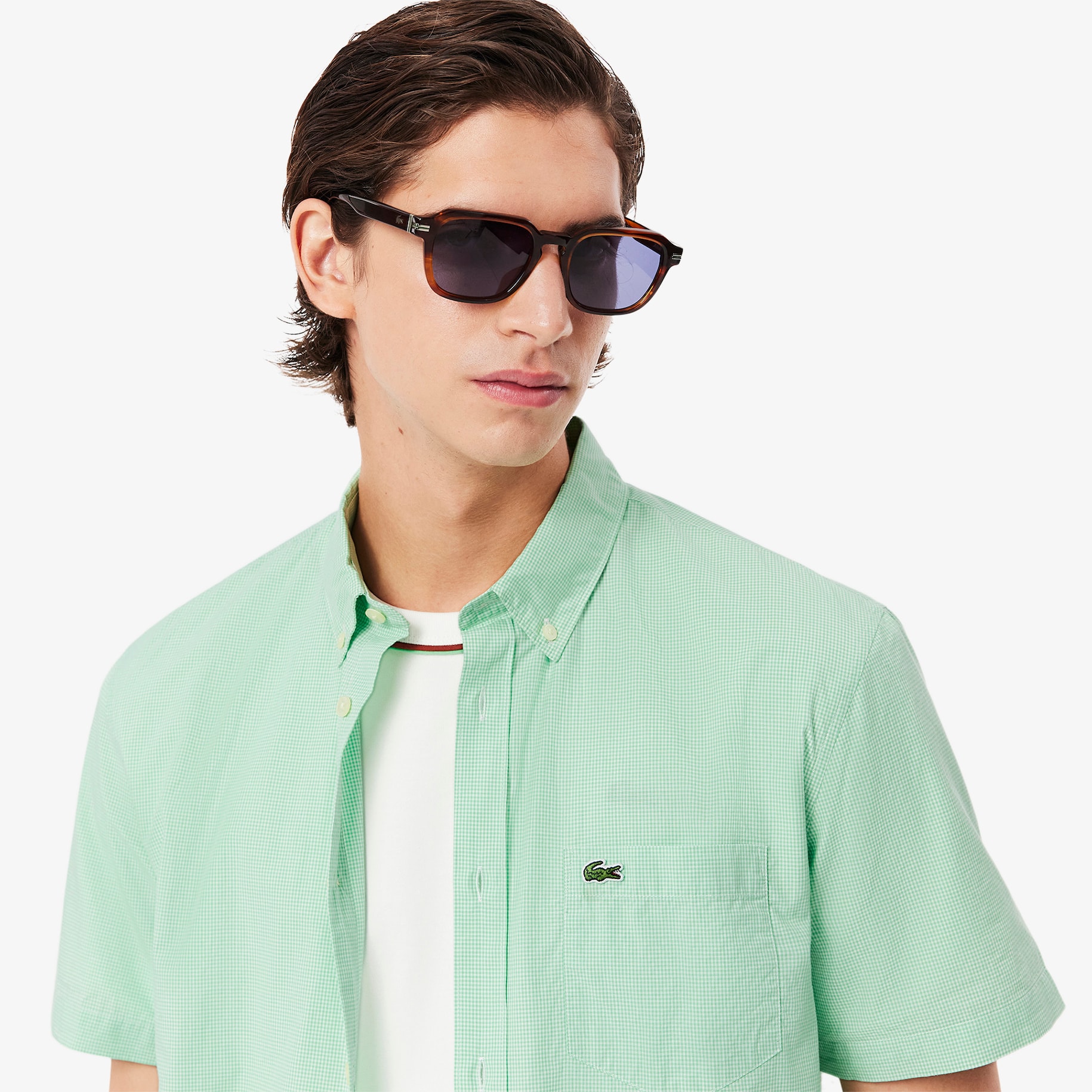 Short Sleeved Regular Fit Gingham Shirt image number 1