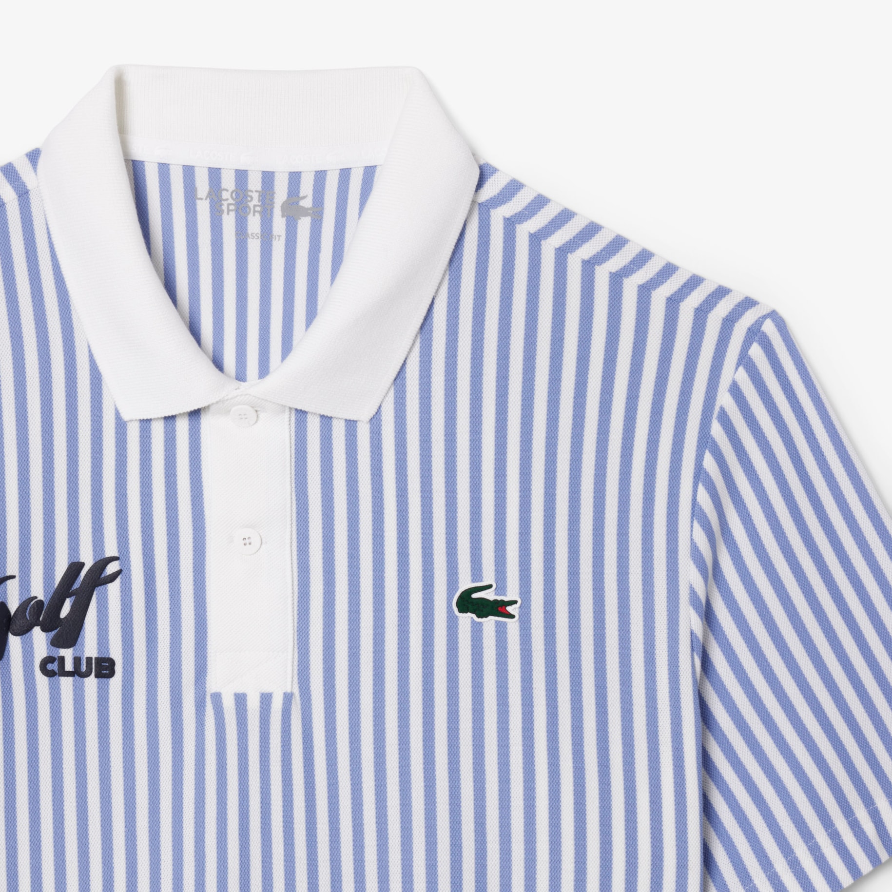 Heat Regulating Striped Golf Polo Shirt image number 4