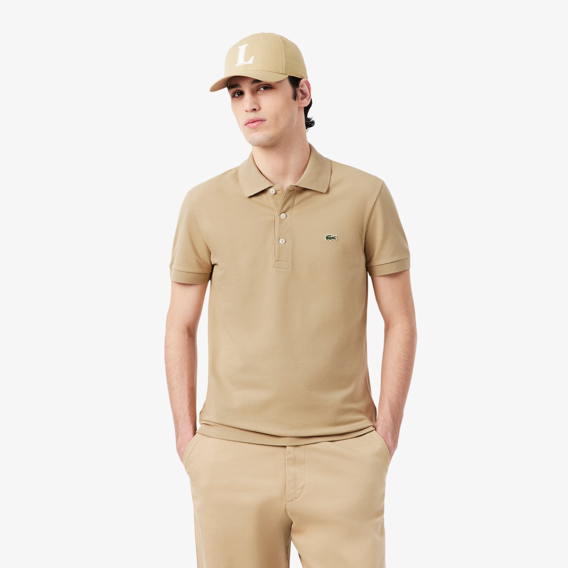 Slim Fit Stretch Mini Piqu&eacute; Polo Shirt image number 0