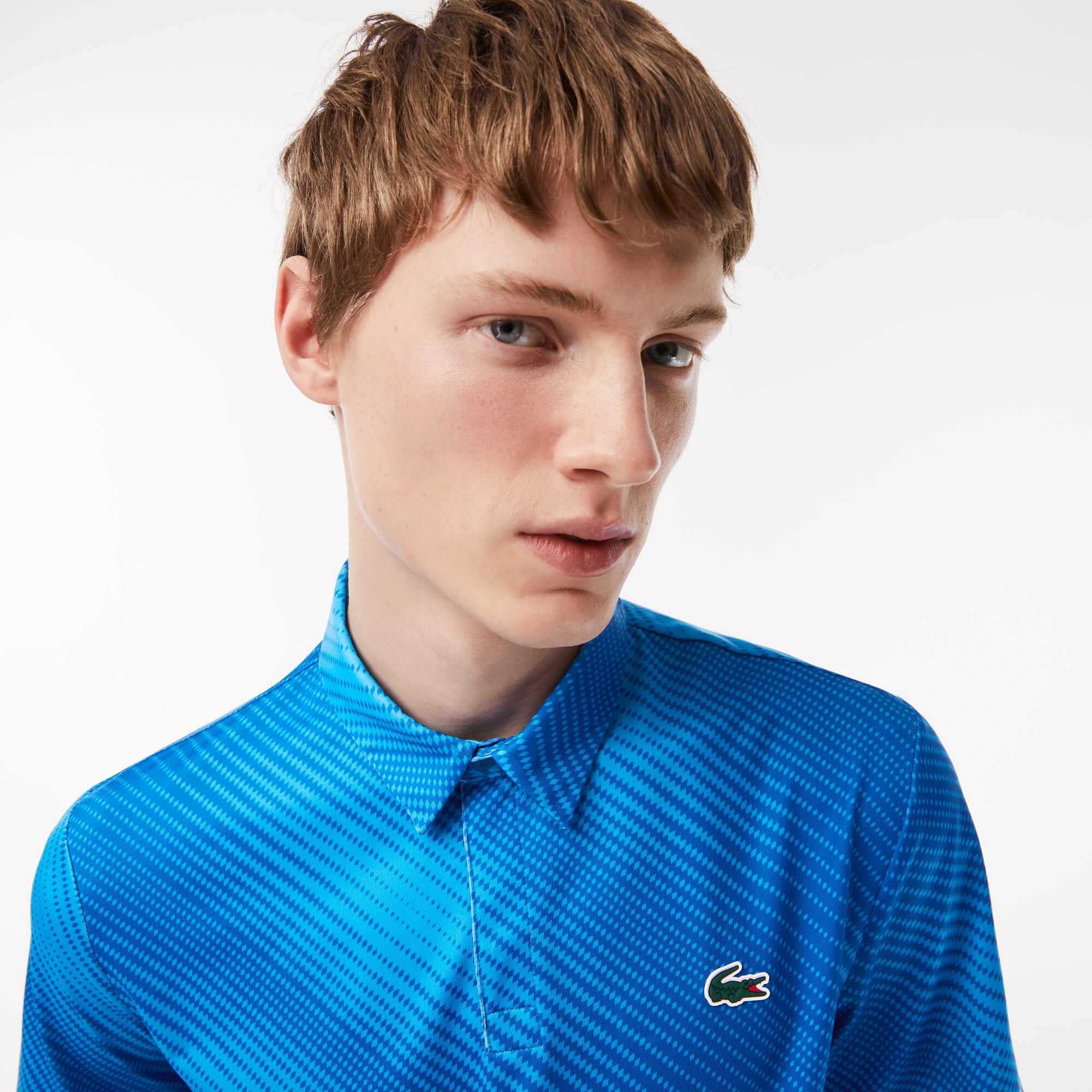 Men’s Lacoste Golf Printed Recycled Polyester Polo Shirt