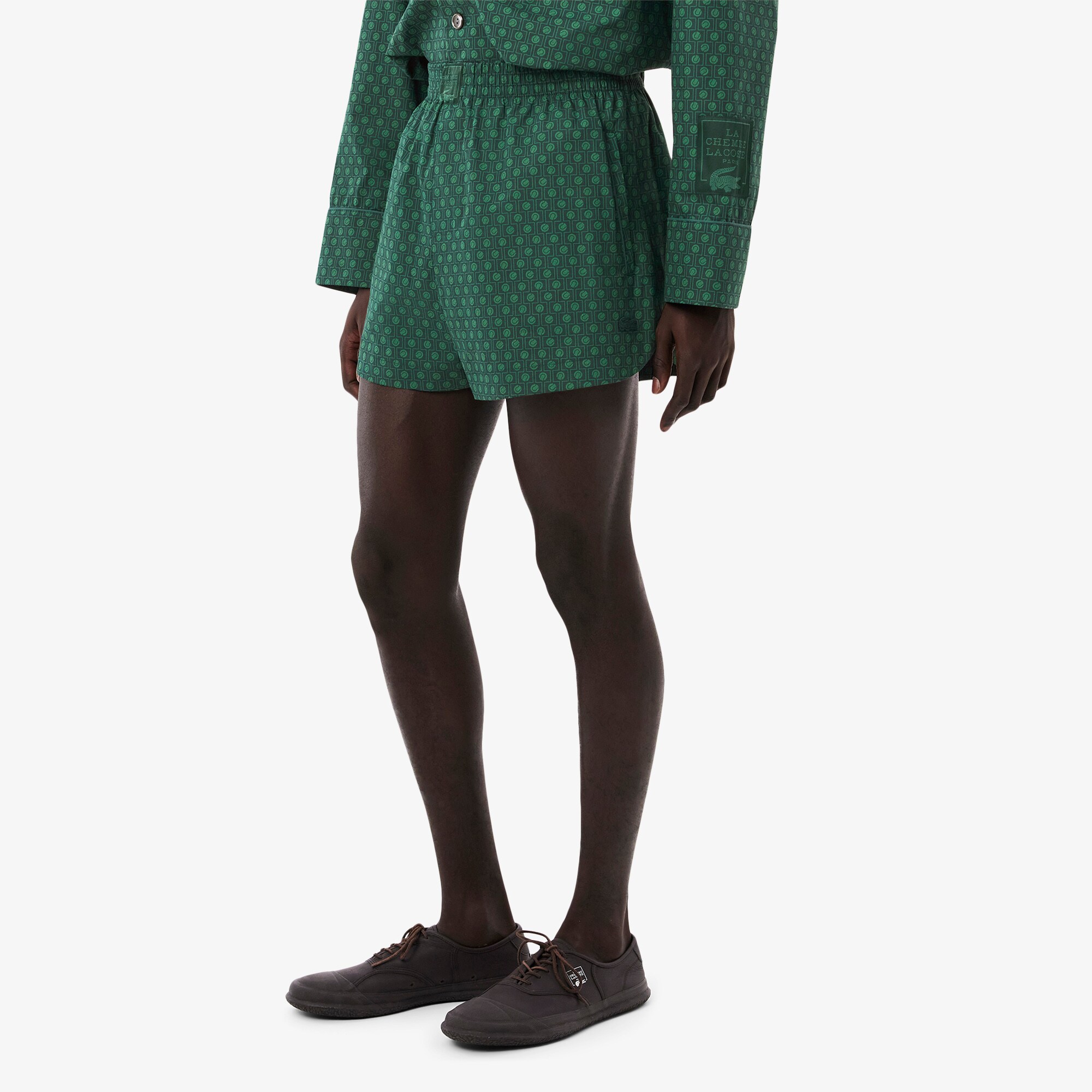 Runway Print Poplin Shorts image number 1