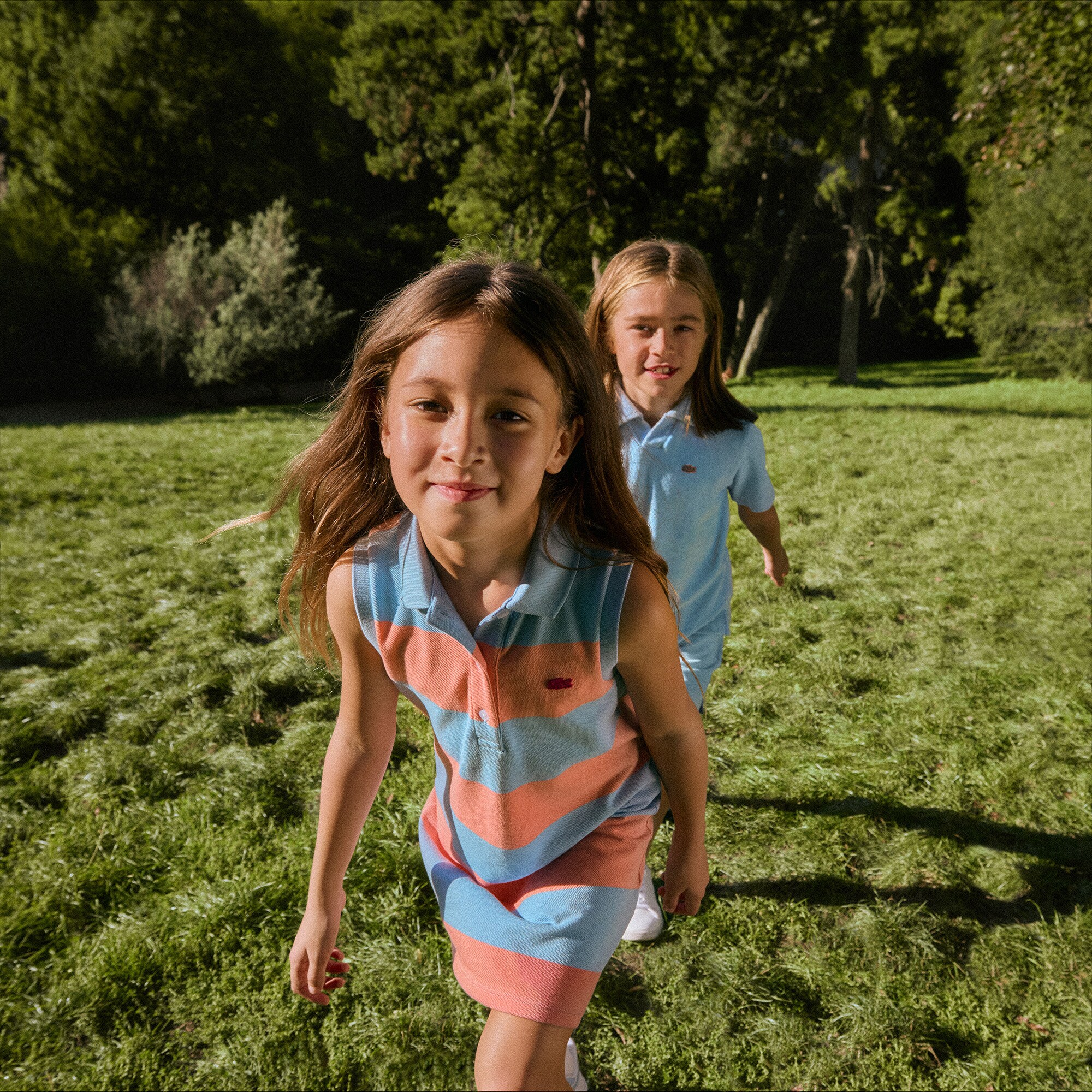 Sleeveless Striped Petit Piqu&eacute; Polo Dress image number 8
