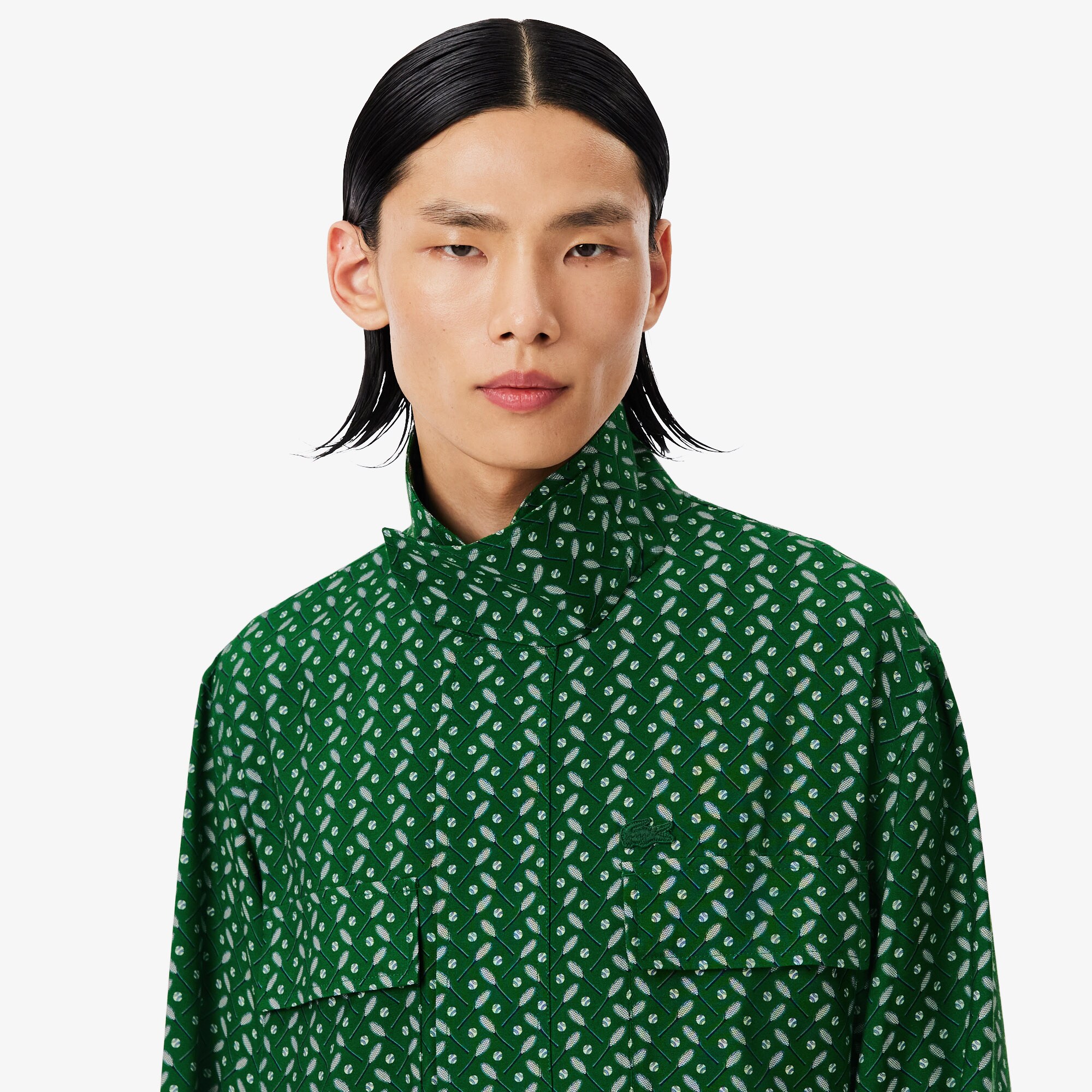 Runway Regular Fit Printed Satin Shirt image number 1
