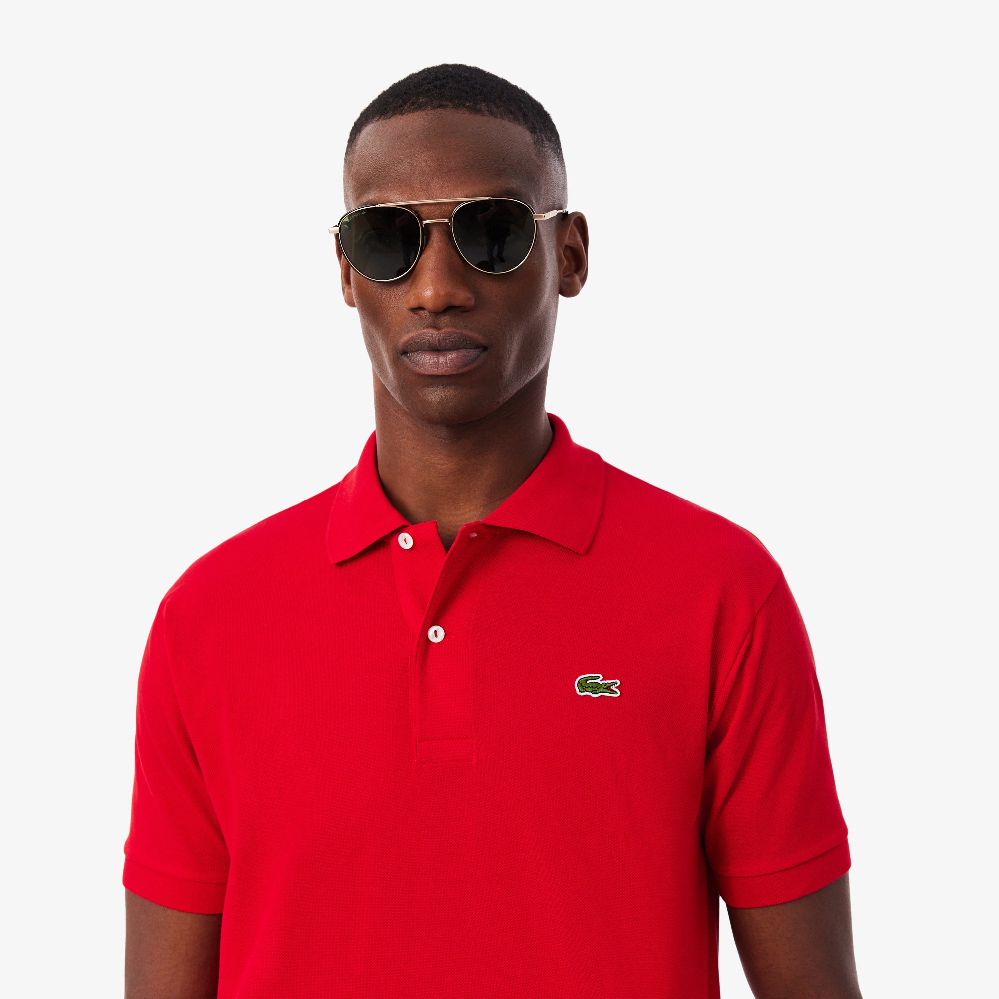 Original L.12.12 petit piqu&eacute; cotton Polo Shirt image number 1