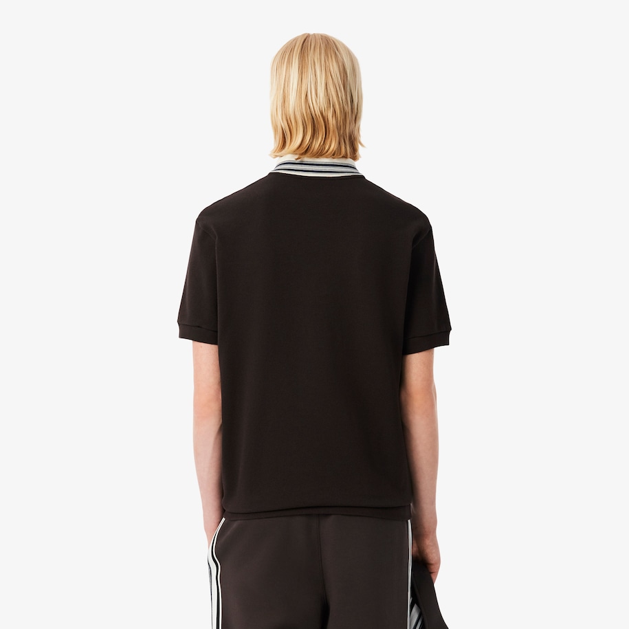 French Made Classic Fit Stripe Collar Polo Shirt image number 2