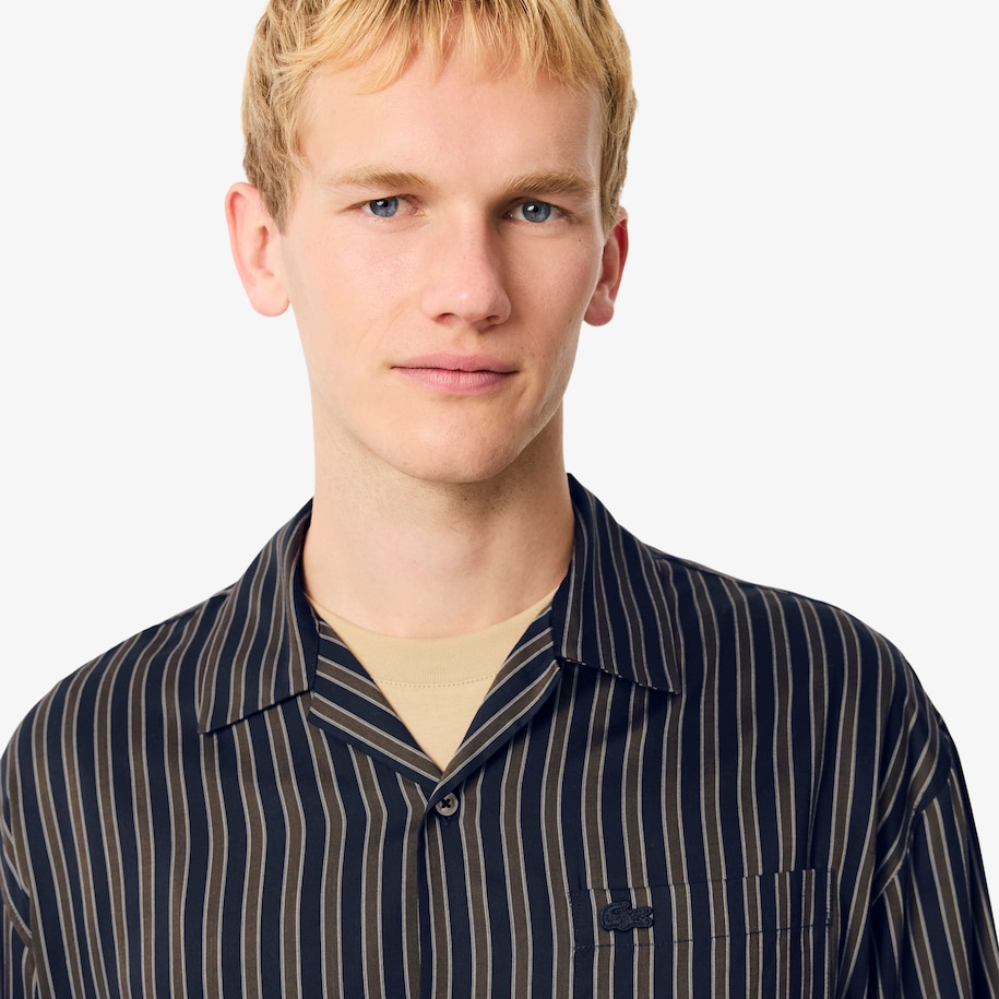 Relaxed Fit Striped Lyocell Shirt image number 1