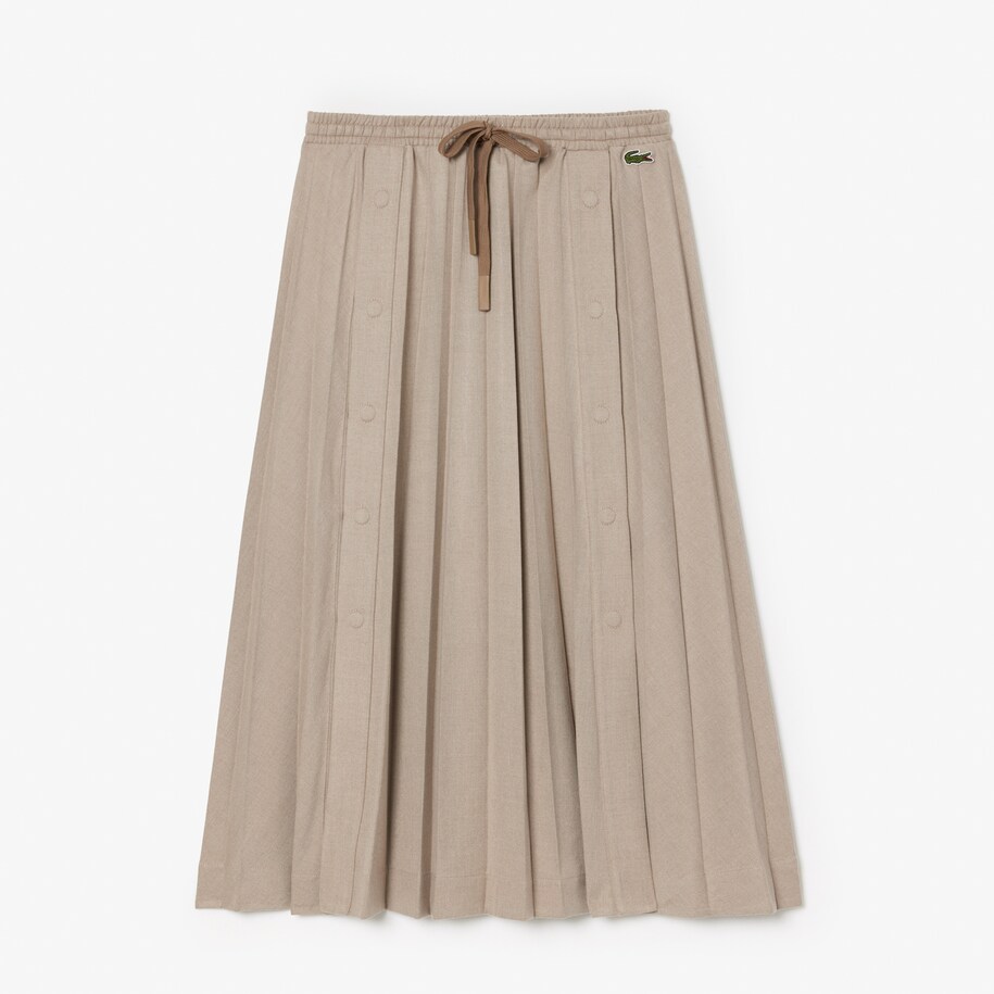 Long Pleated Flannel Skirt image number 3