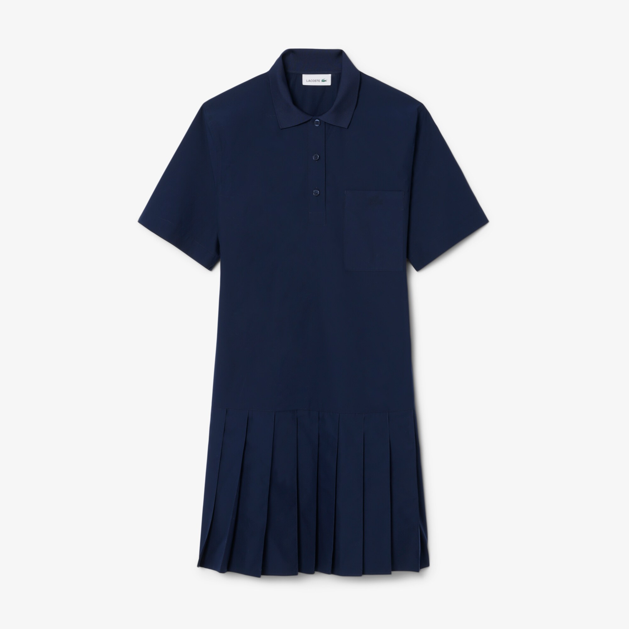 Short Sleeved Poplin Polo Dress image number 3