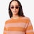 Striped Mesh Knit T-shirt Dress image number 1