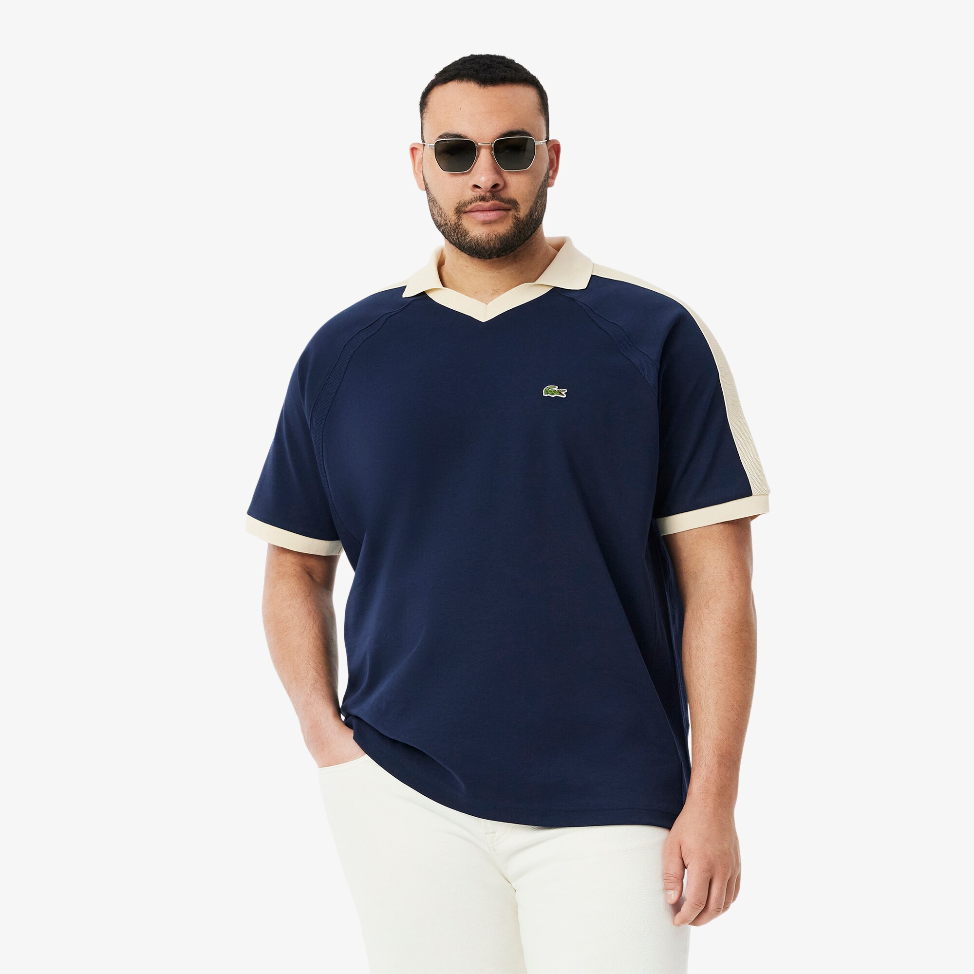 Classic Fit Piqué Panel Polo Shirt image number 7