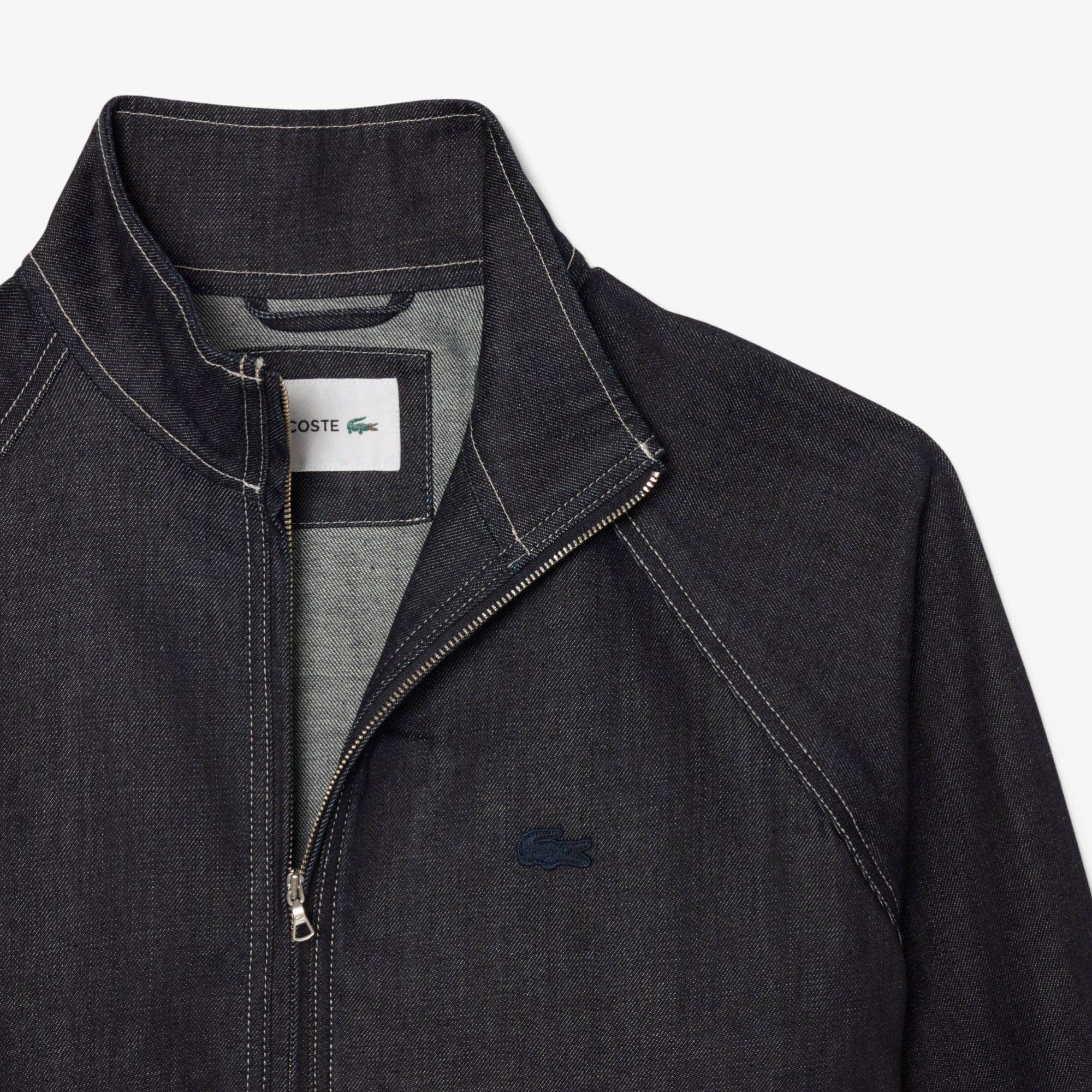 Oversized Zipped Denim Jacket image number 1