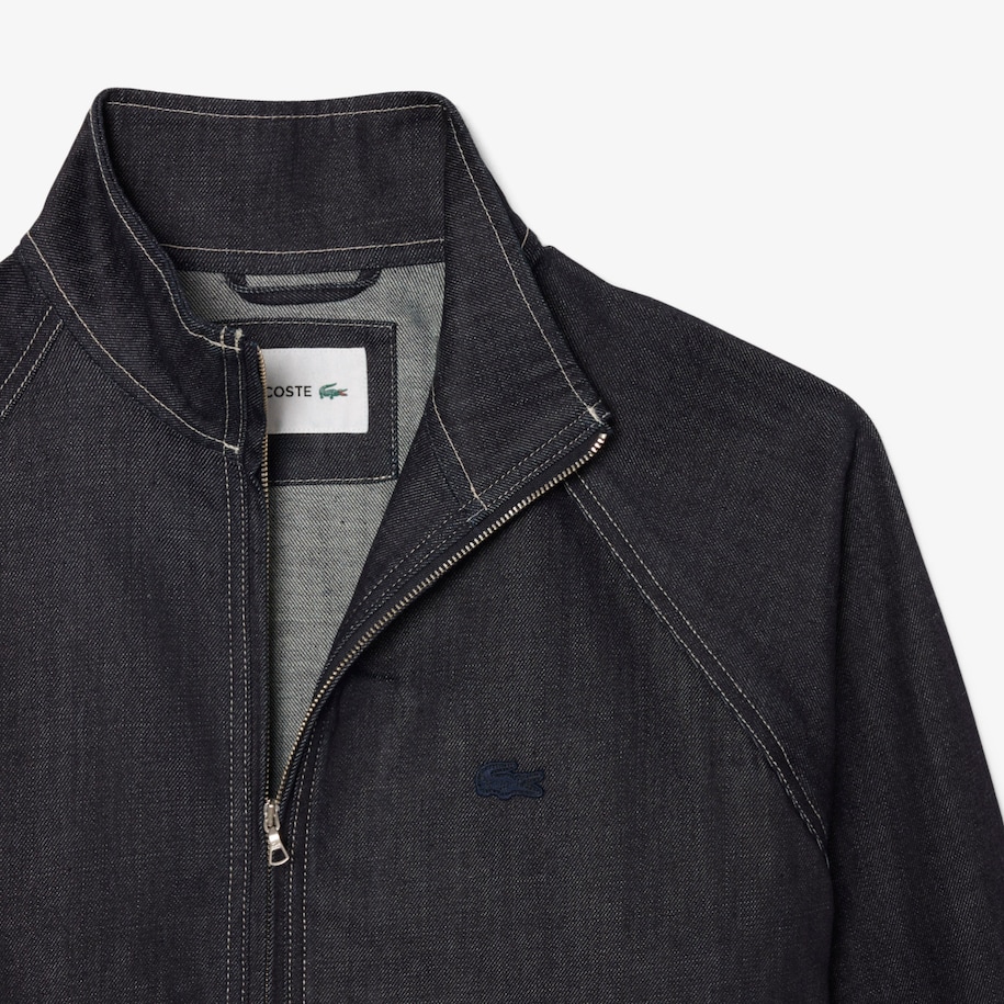 Oversized Zipped Denim Jacket image number 1
