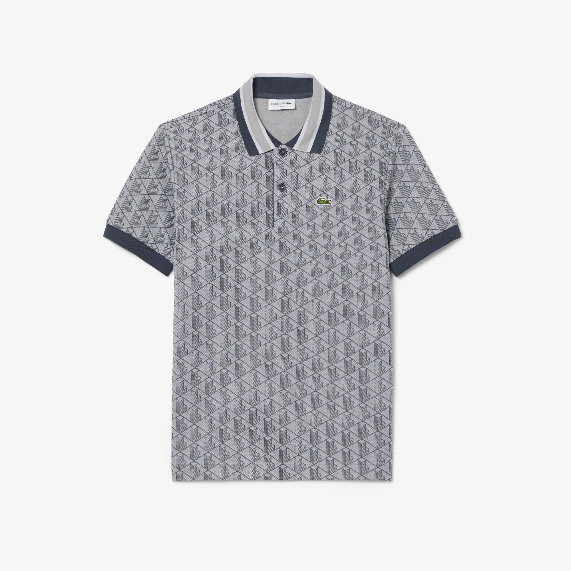Classic Fit Monogram Jacquard Polo Shirt image number 3