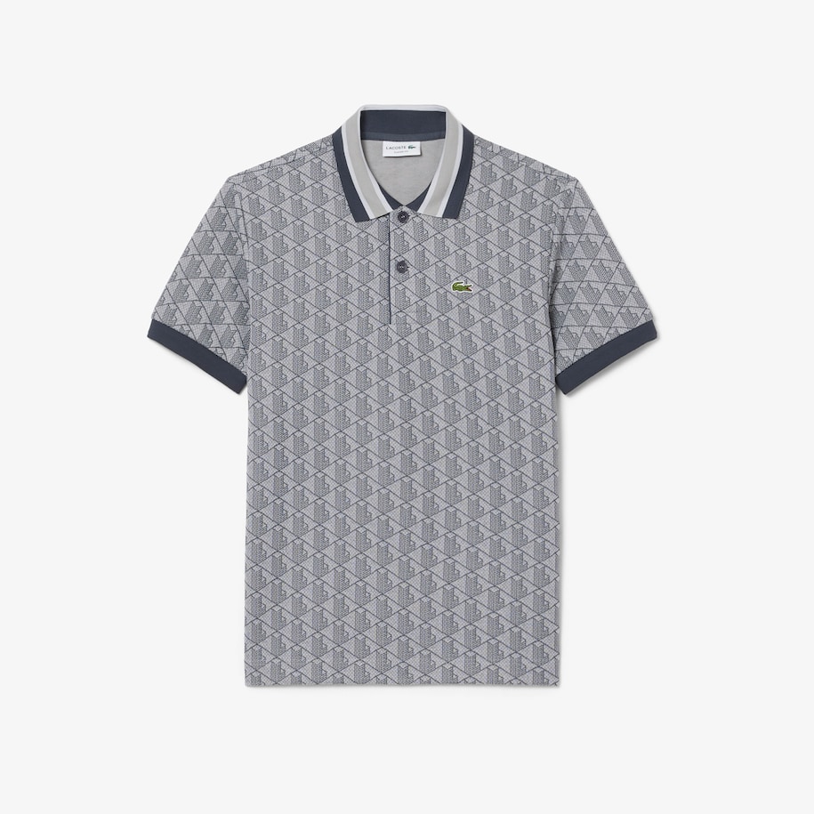 Classic Fit Monogram Jacquard Polo Shirt image number 3