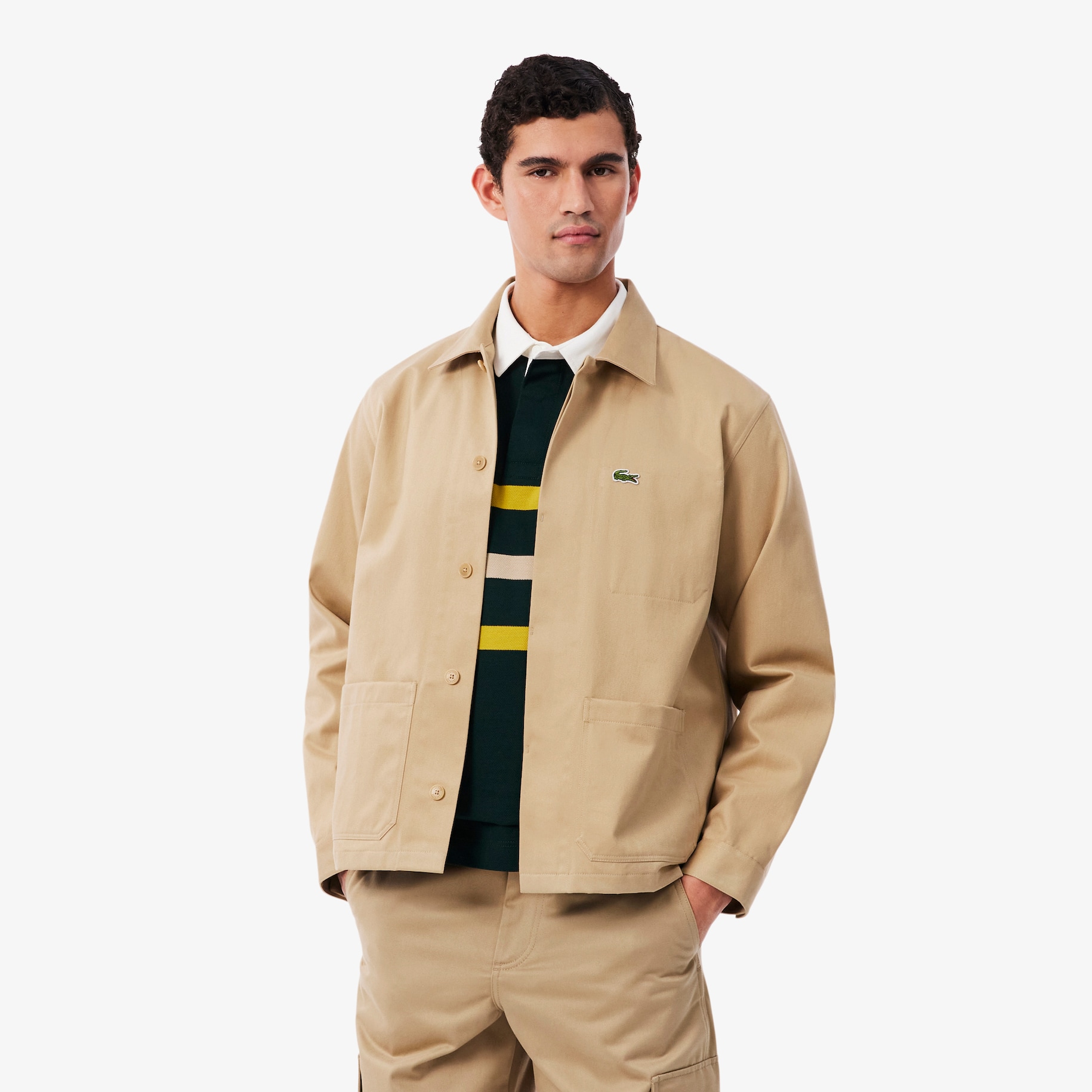 Cotton Twill Overshirt image number 0