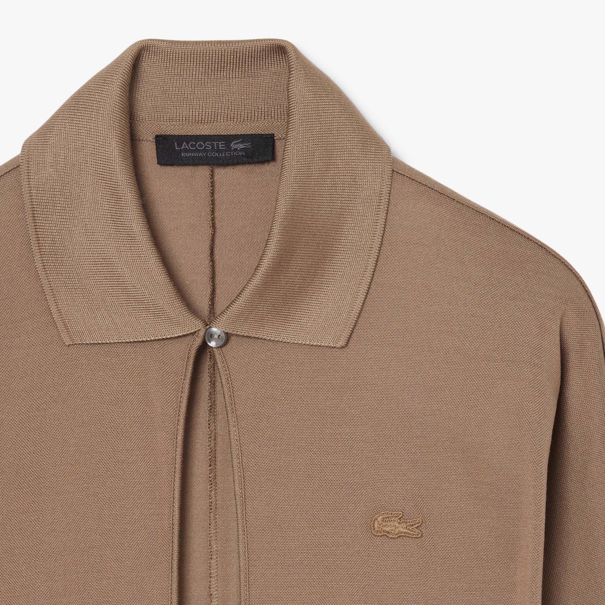 Runway Polo Collar Silk Maxi Dress image number 5