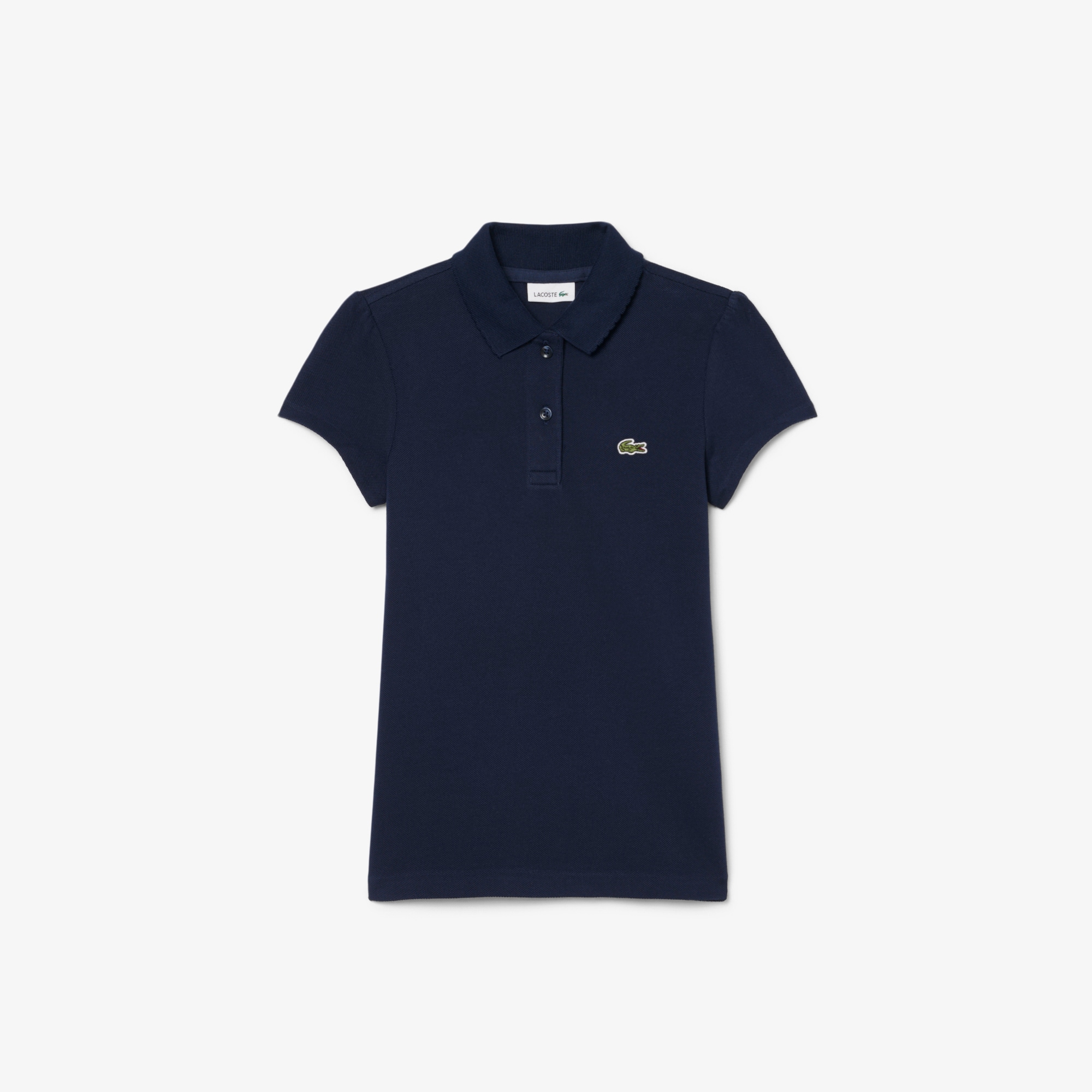 Scalloped Collar Piqu&eacute; Polo Shirt image number 3