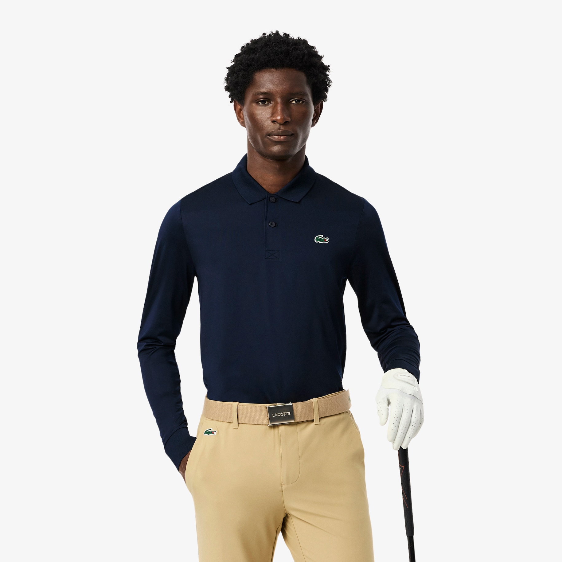 Long Sleeve Ultra Dry Jersey Golf Polo Shirt image number 0