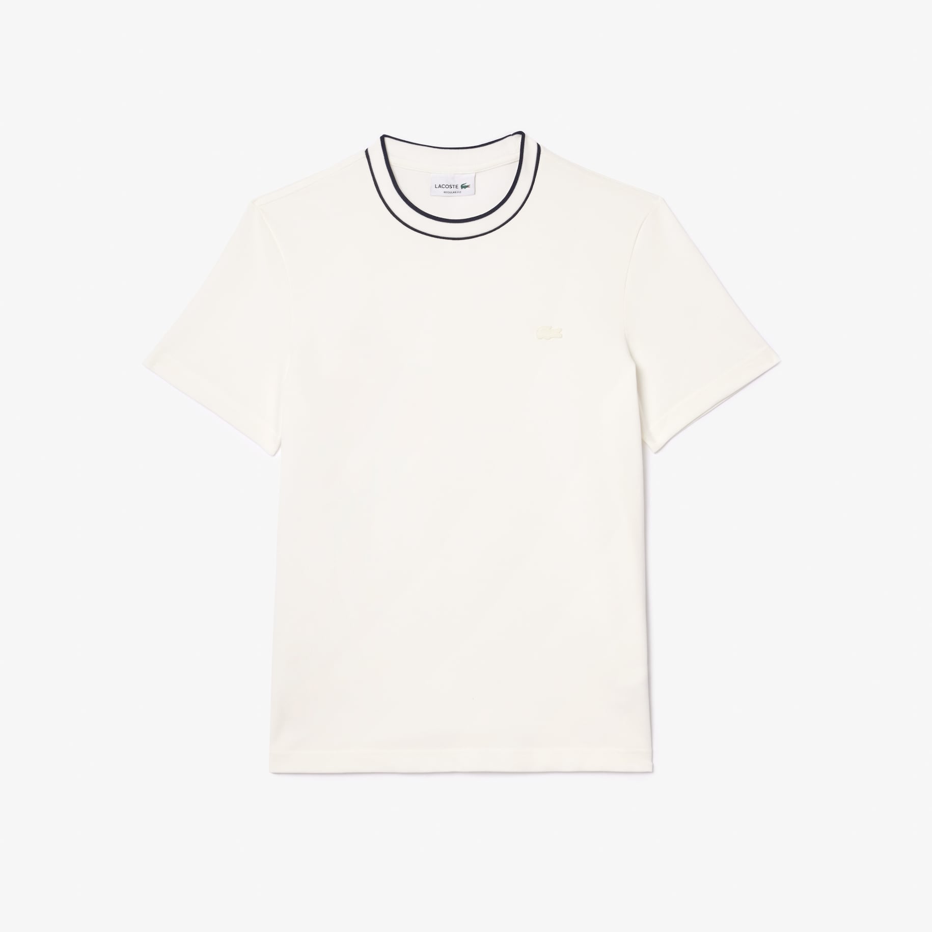 Stretch Piqué Stripe Collar T-shirt image number 0