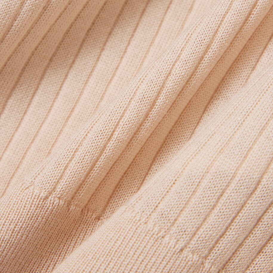 3D Rib Knit Polo Collar Merino Wool Sweater image number 5