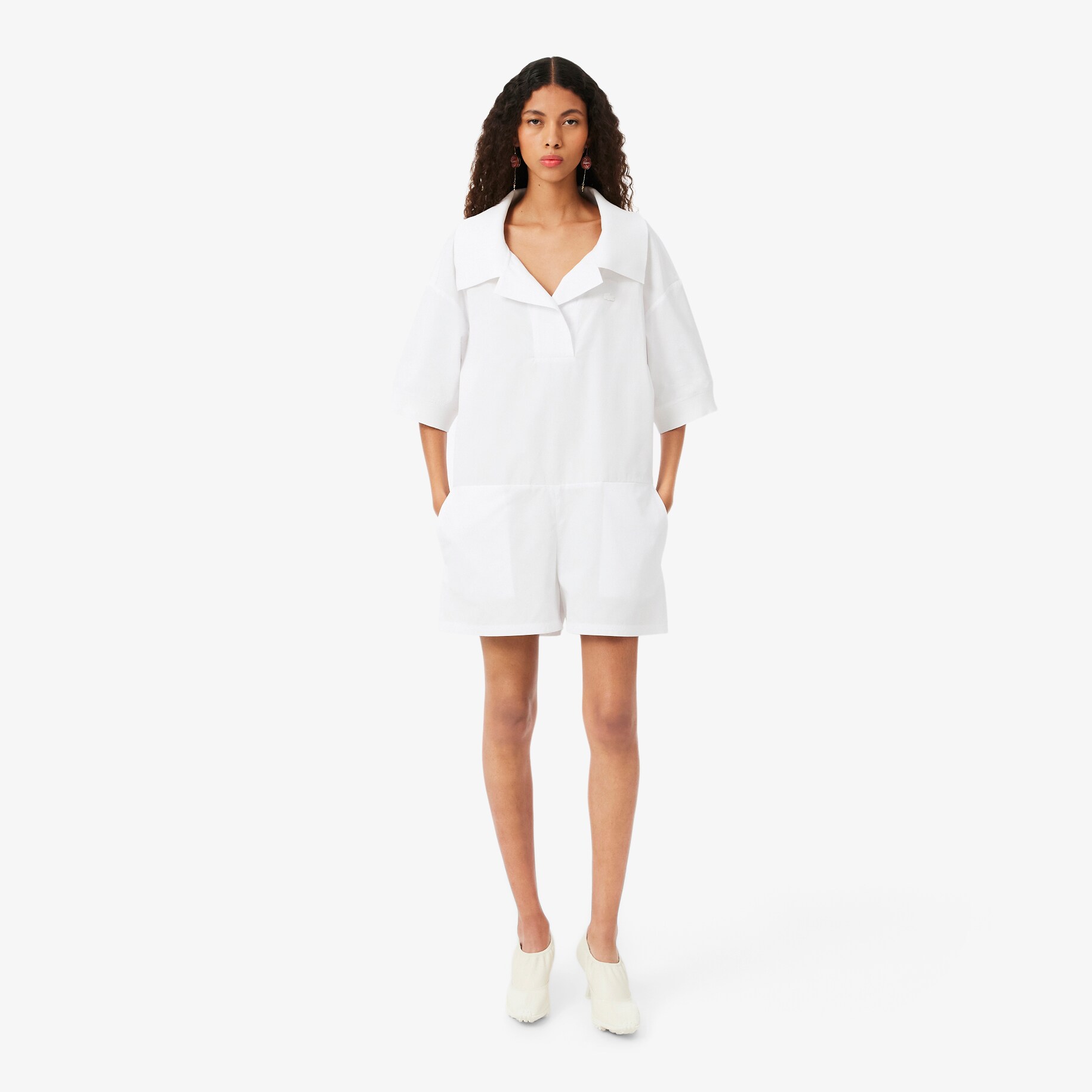 Runway Poplin Polo Collar Playsuit image number 0