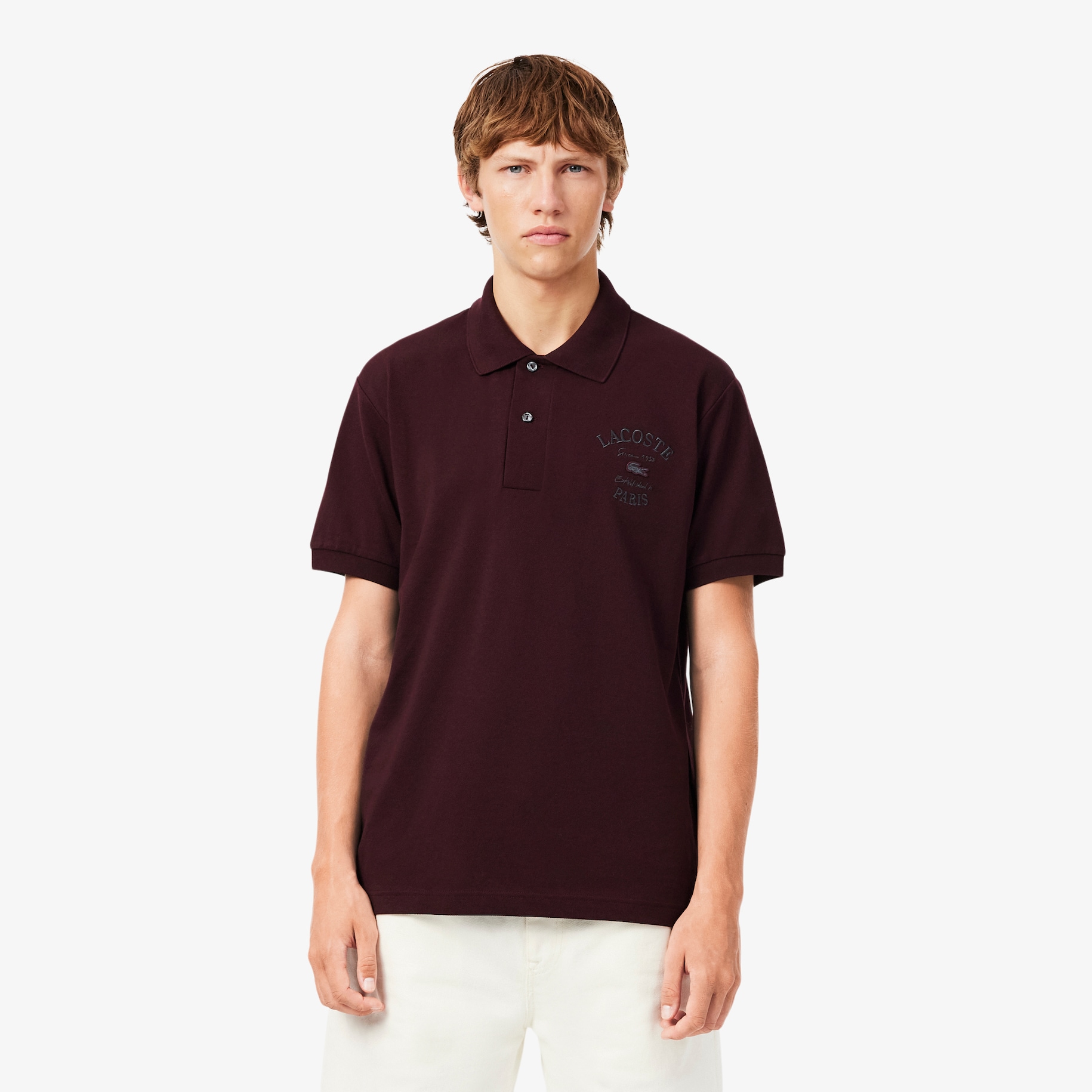 Classic Fit Embroidered Petit Piqu&eacute; Polo Shirt image number 0