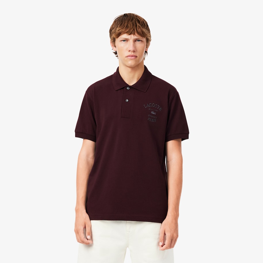 Classic Fit Embroidered Petit Piqu&eacute; Polo Shirt image number 0