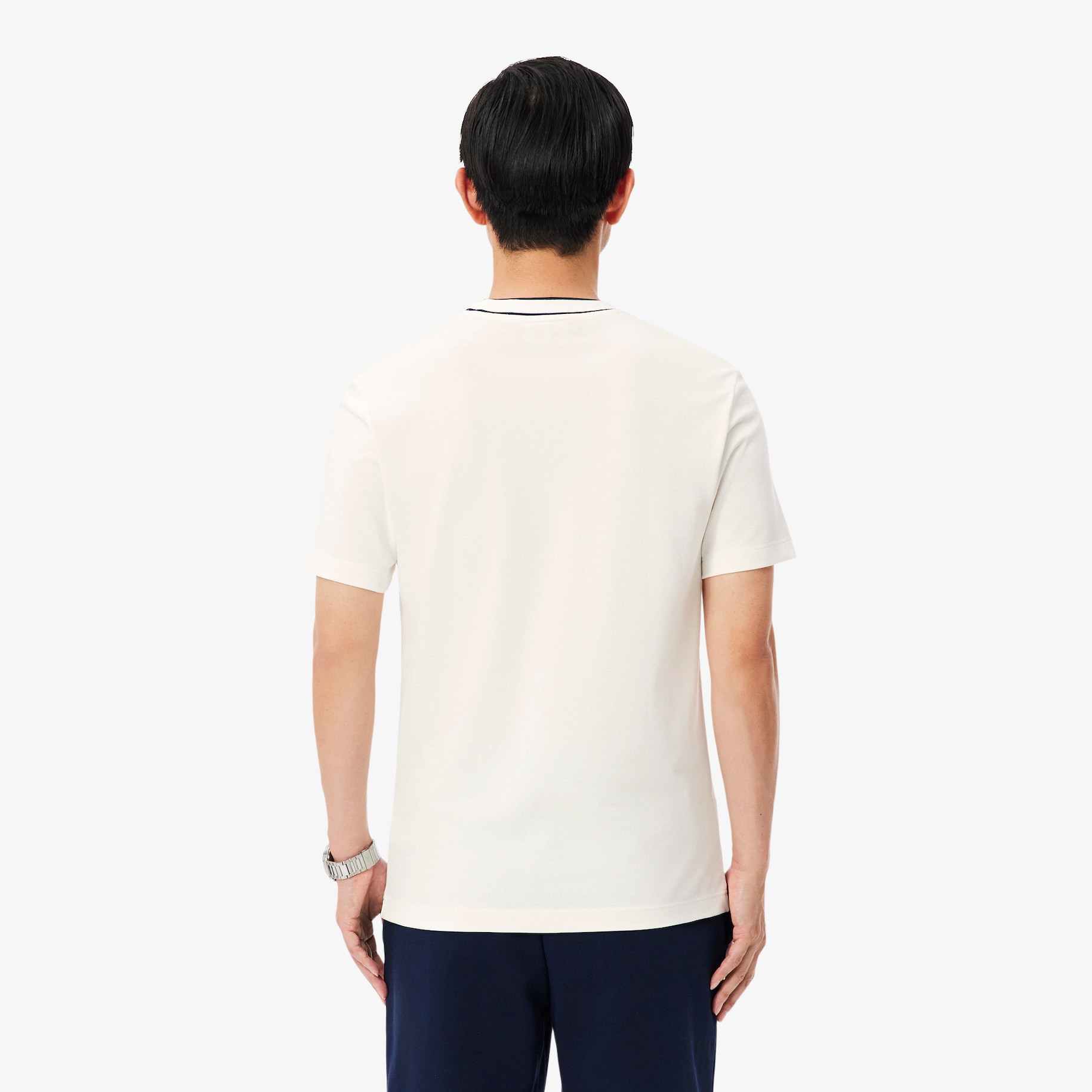 Stretch Piqu&eacute; Stripe Collar T-shirt image number 2