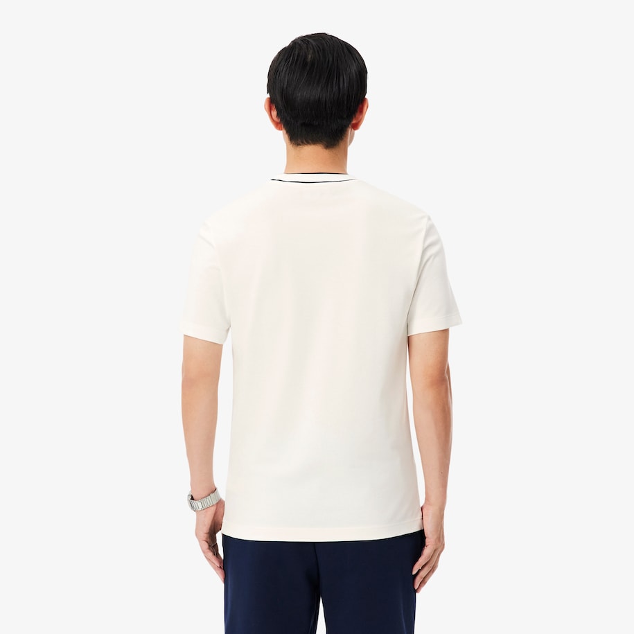 Stretch Piqu&eacute; Stripe Collar T-shirt image number 2