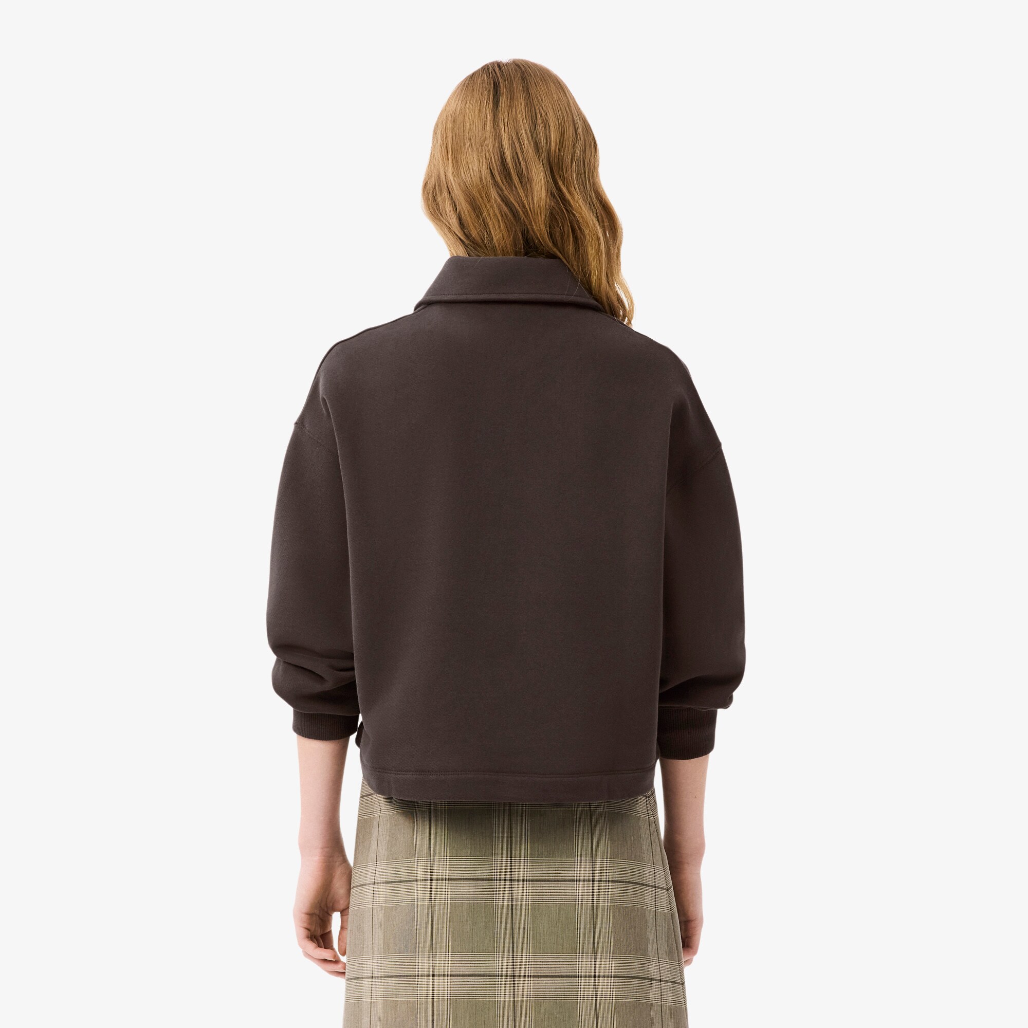 Oversized Fleece Polo Collar Sweatshirt image number 2