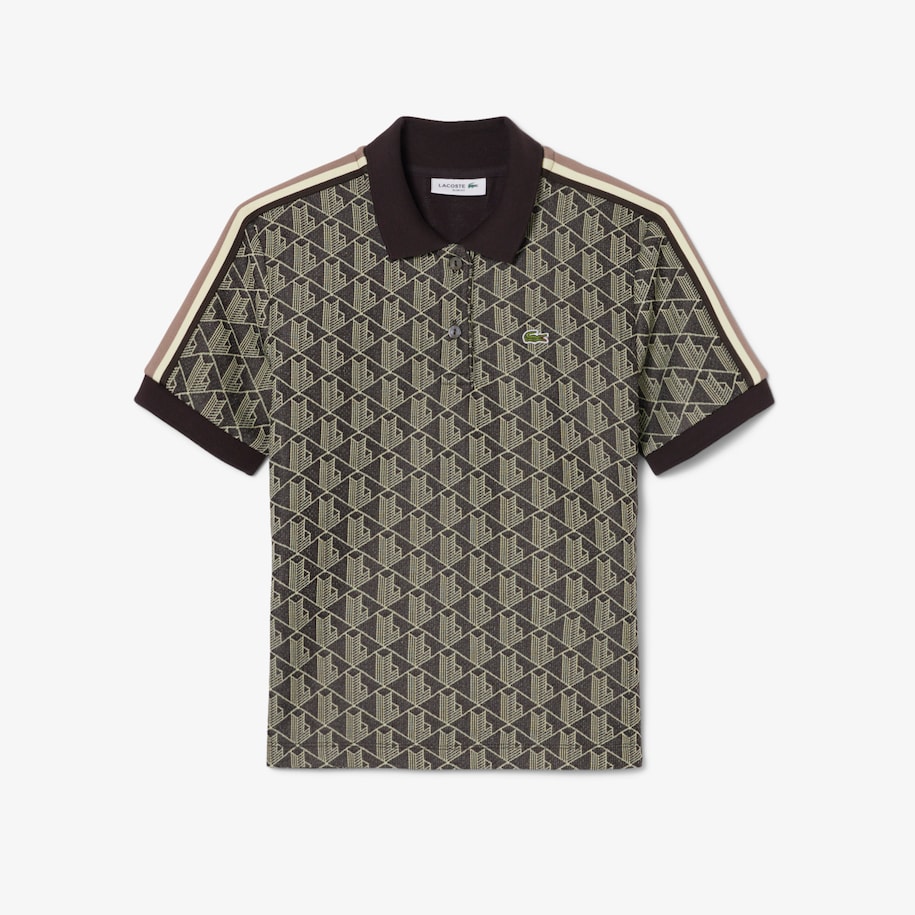 Slim Fit Monogram Jacquard Polo Shirt image number 3