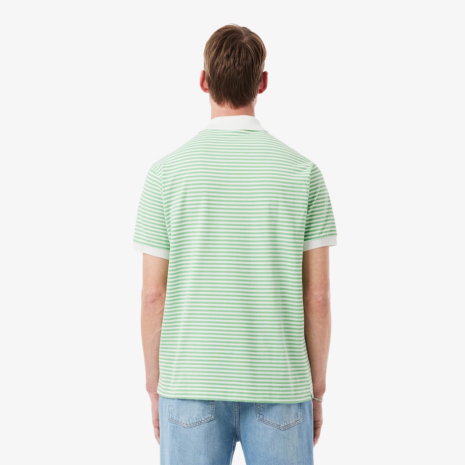 Classic Fit L.12.12 Striped Petit Piqué Polo Shirt image number 2