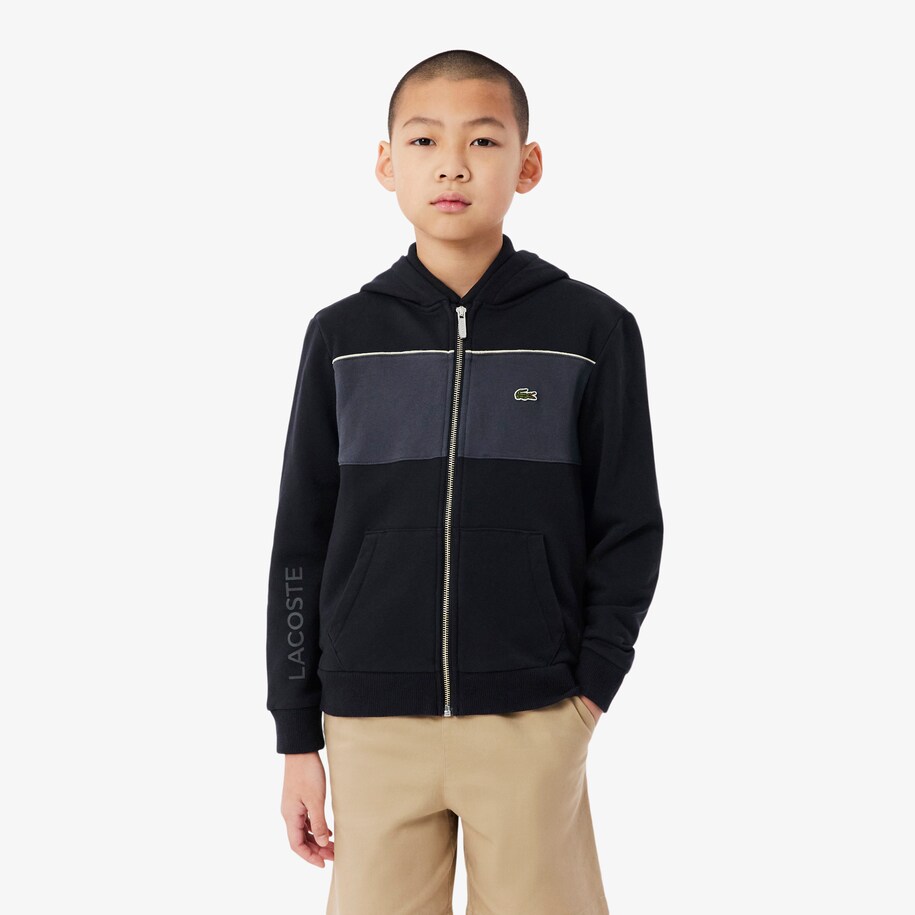 Colour-Block Zipped Hoodie image number 0