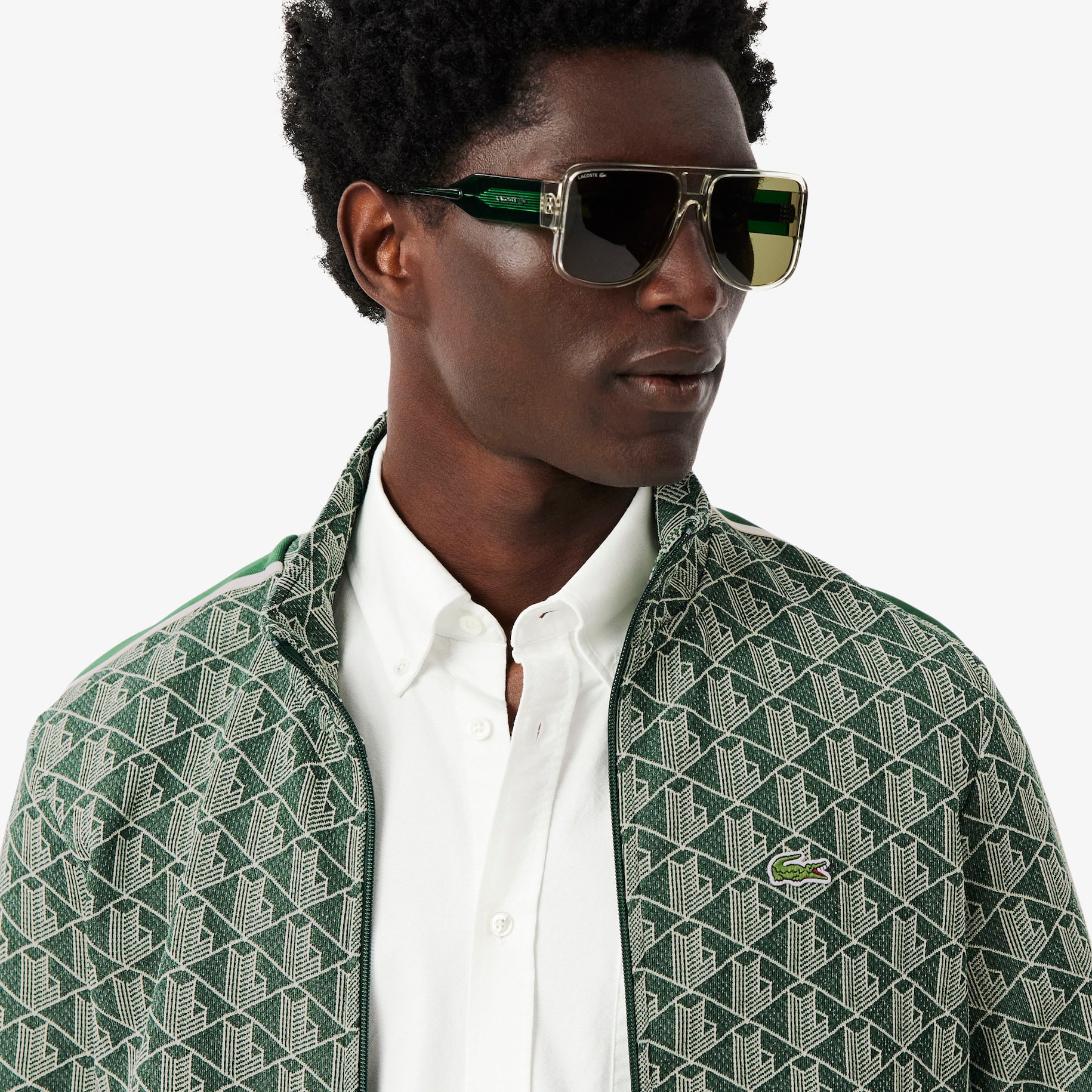 Paris Jacquard Monogram Zipped Sweatshirt image number 1