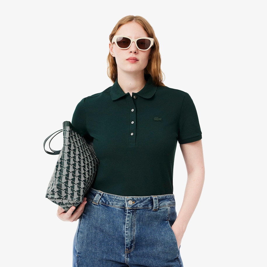 L.12.D Slim Fit Stretch Mini Piqué Polo Shirt image number 5