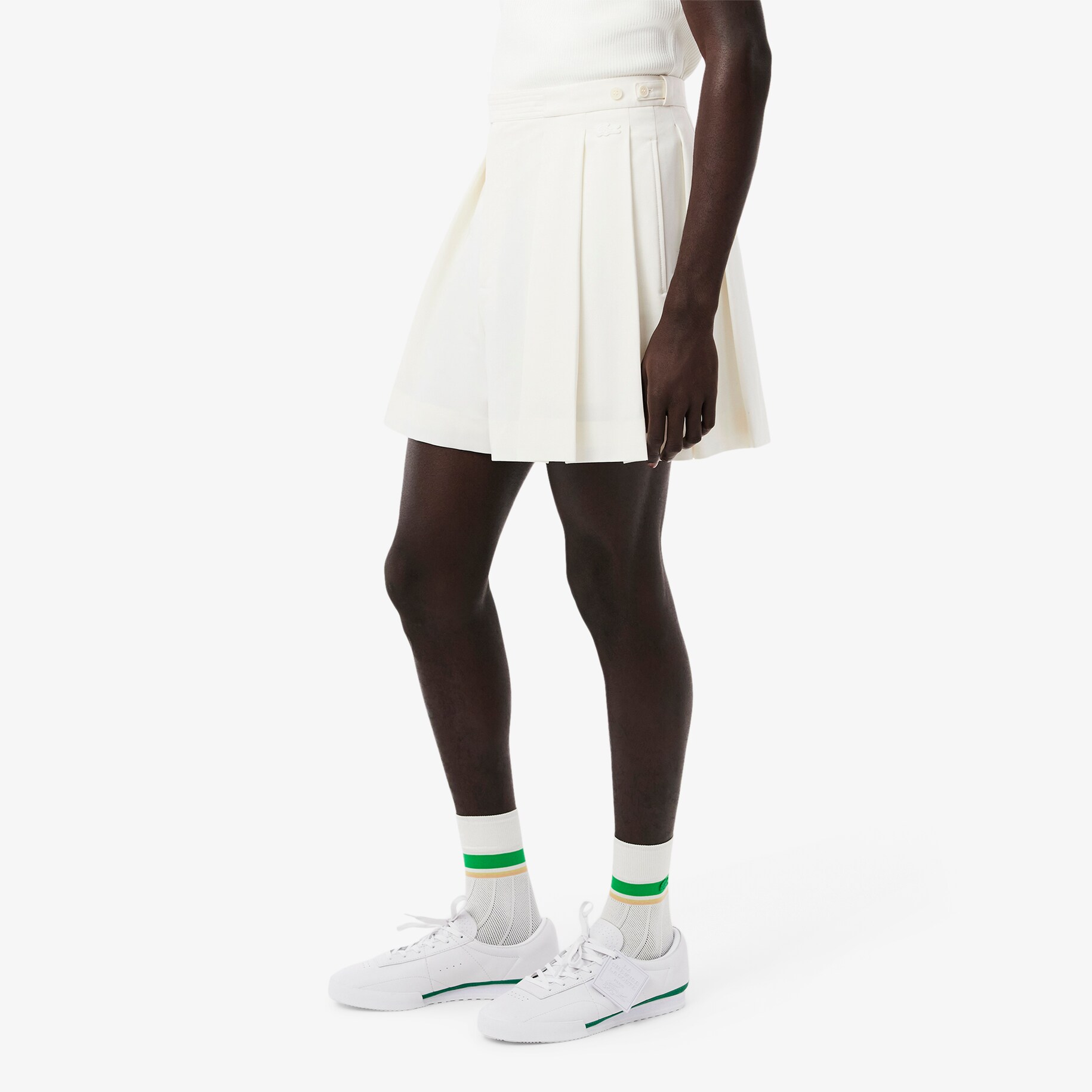 Runway Pleated Wool Bermuda Shorts image number 1