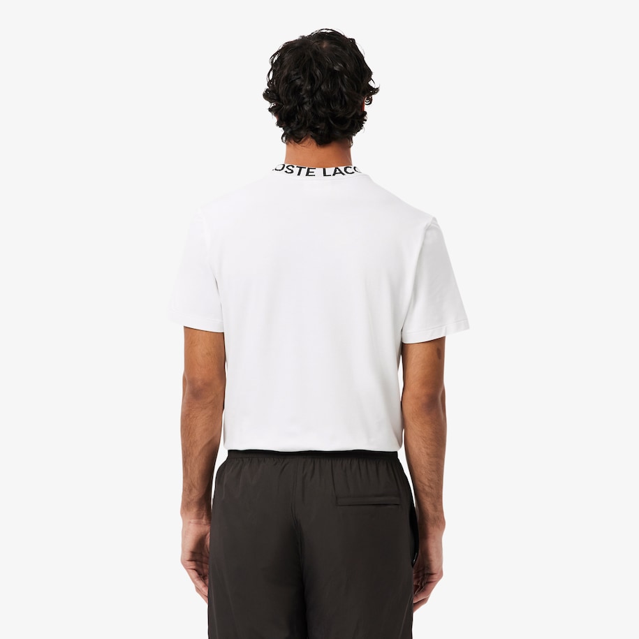 Regular Fit Jacquard Neck Stretch T-Shirt image number 2