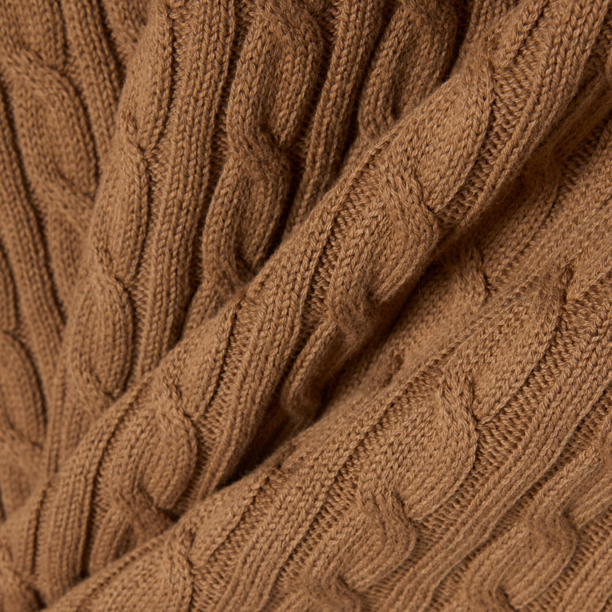 Classic Fit Cable Knit Cotton Polo Shirt image number 6
