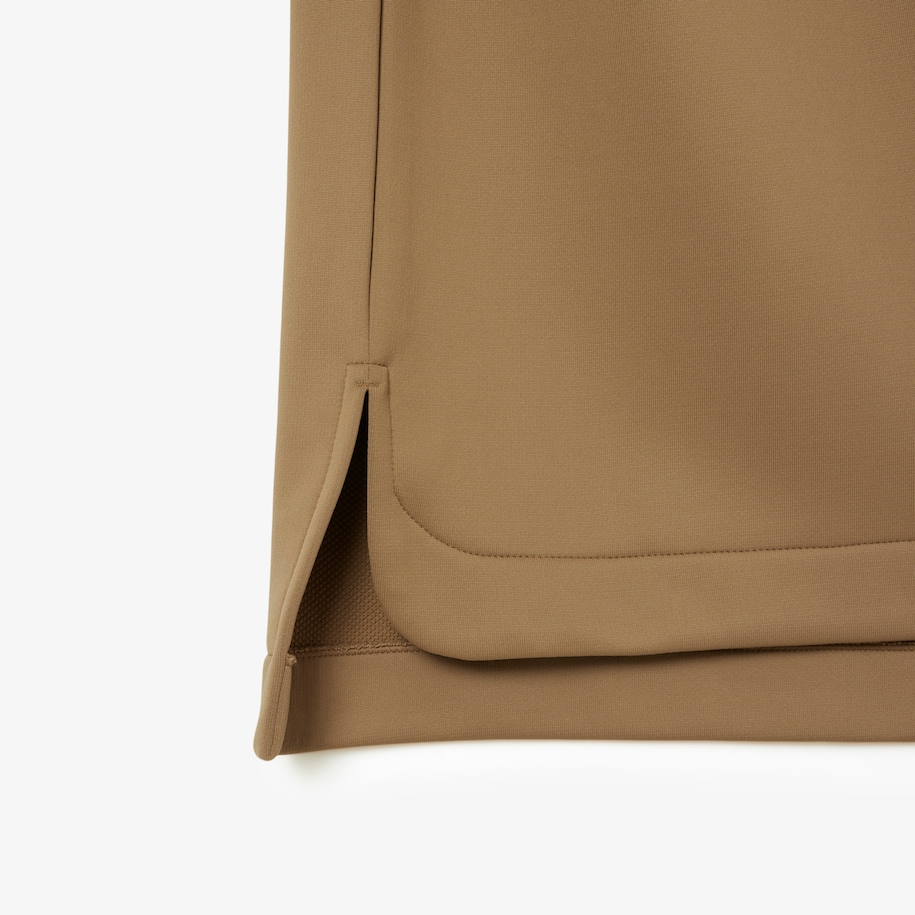 Runway Badge Accent Oversized Satin Polo Shirt image number 6