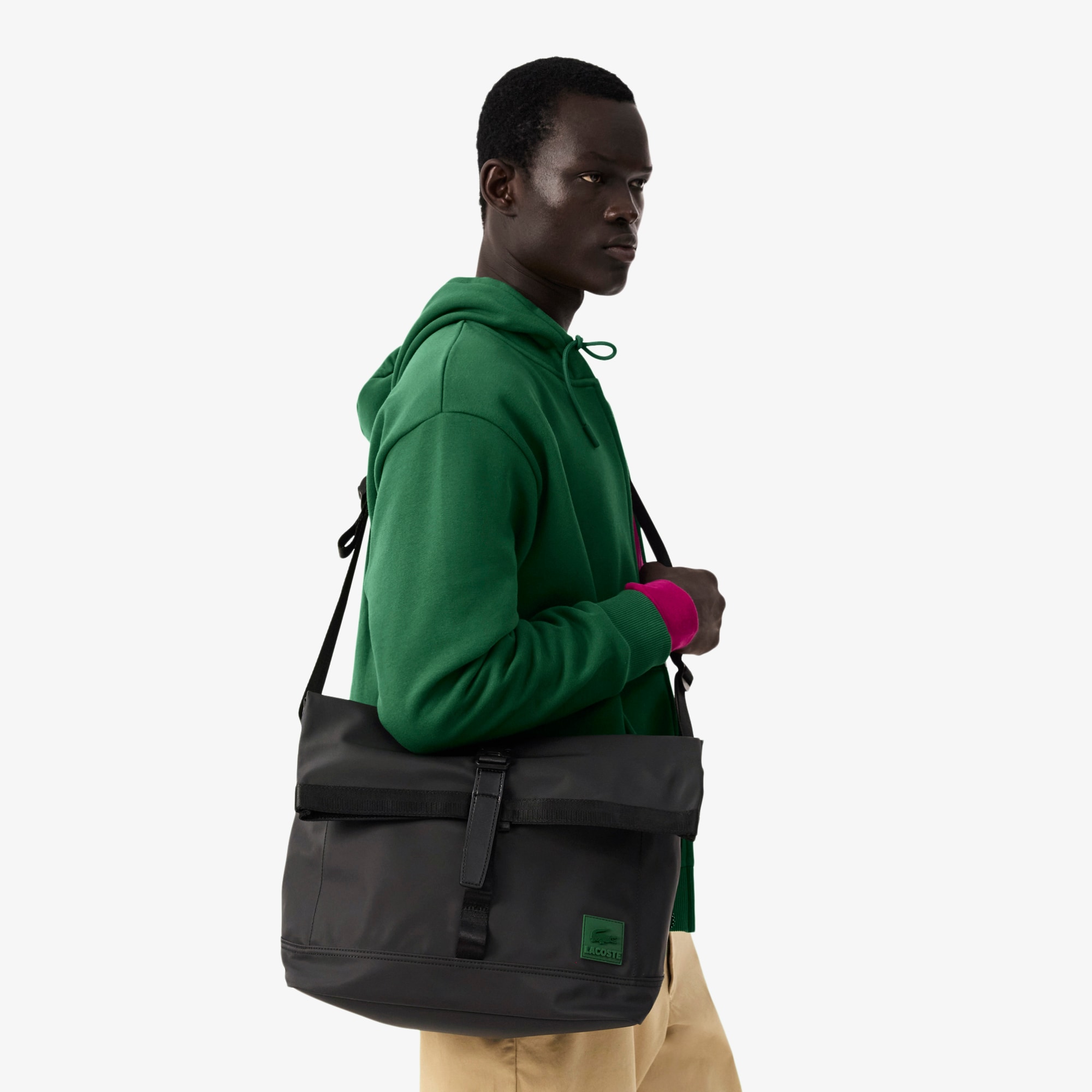 Large Lacoste in Motion Messenger Bag image number 5