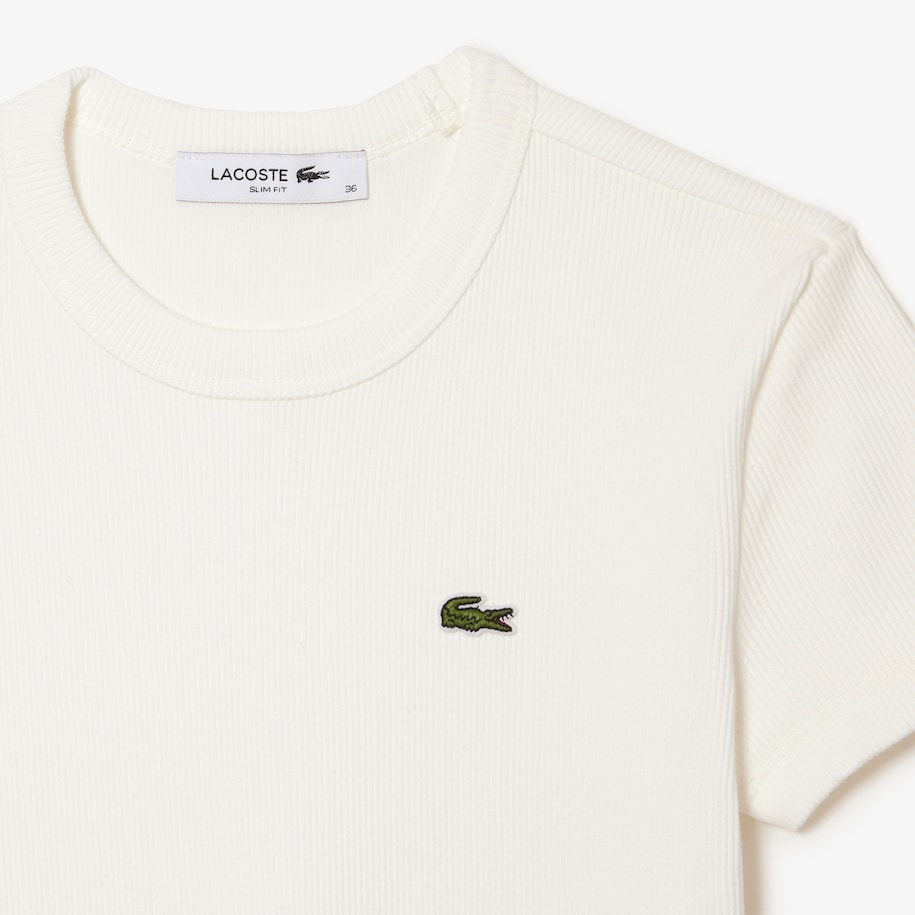 Slim Fit Ribbed Cotton T-shirt image number 4