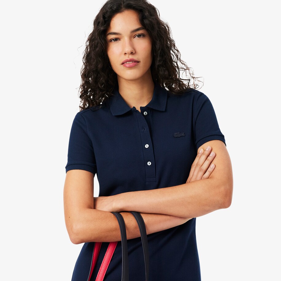 Slim Fit Stretch Mini Piqu&eacute; Polo Dress image number 1