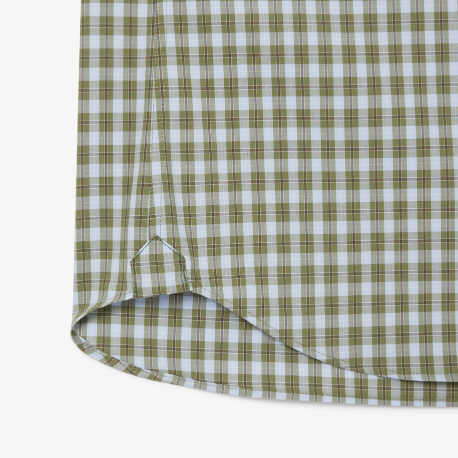 Short Sleeved Buttoned Collar Checked Shirt image number 5