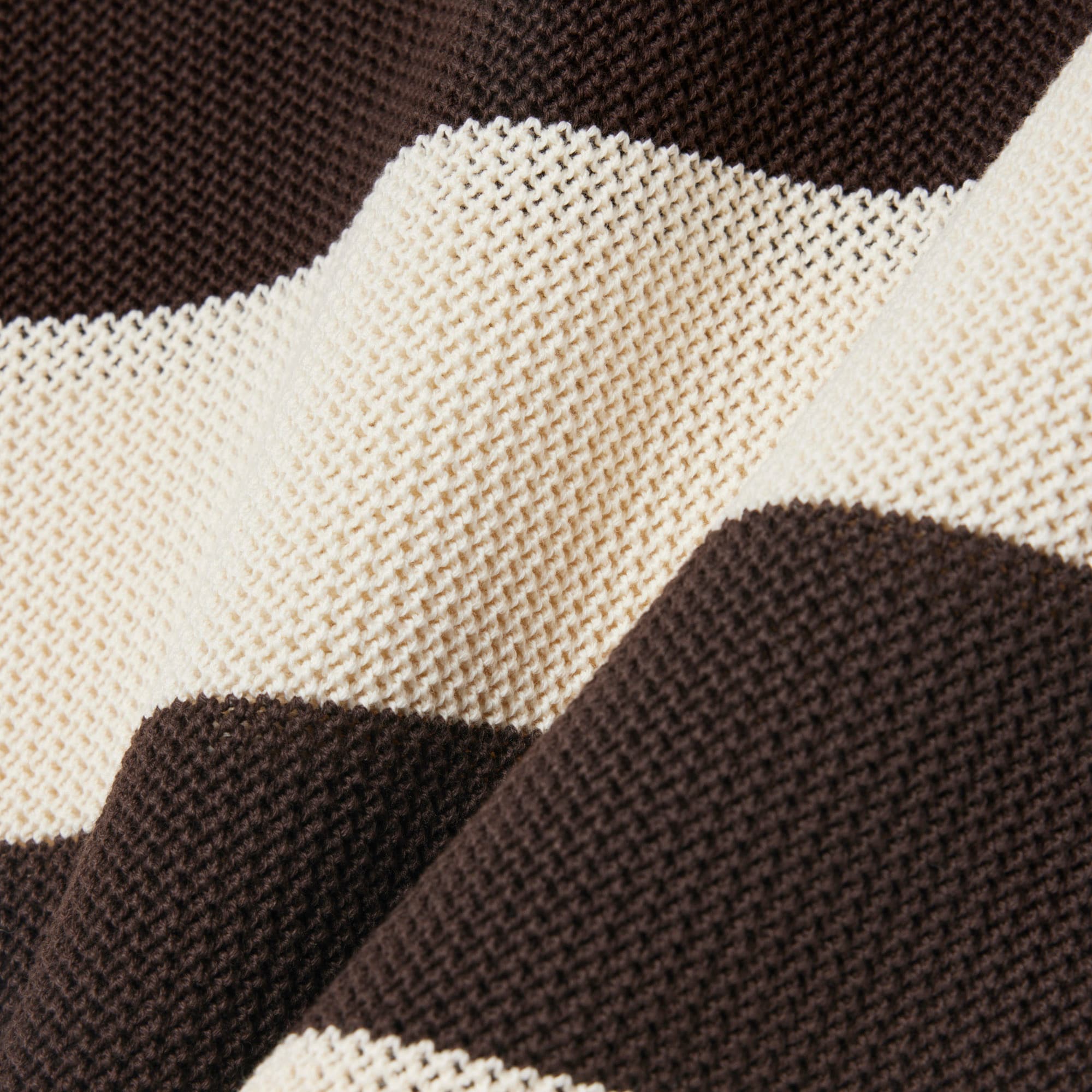 Short Sleeved Striped Polo Collar Sweater image number 5