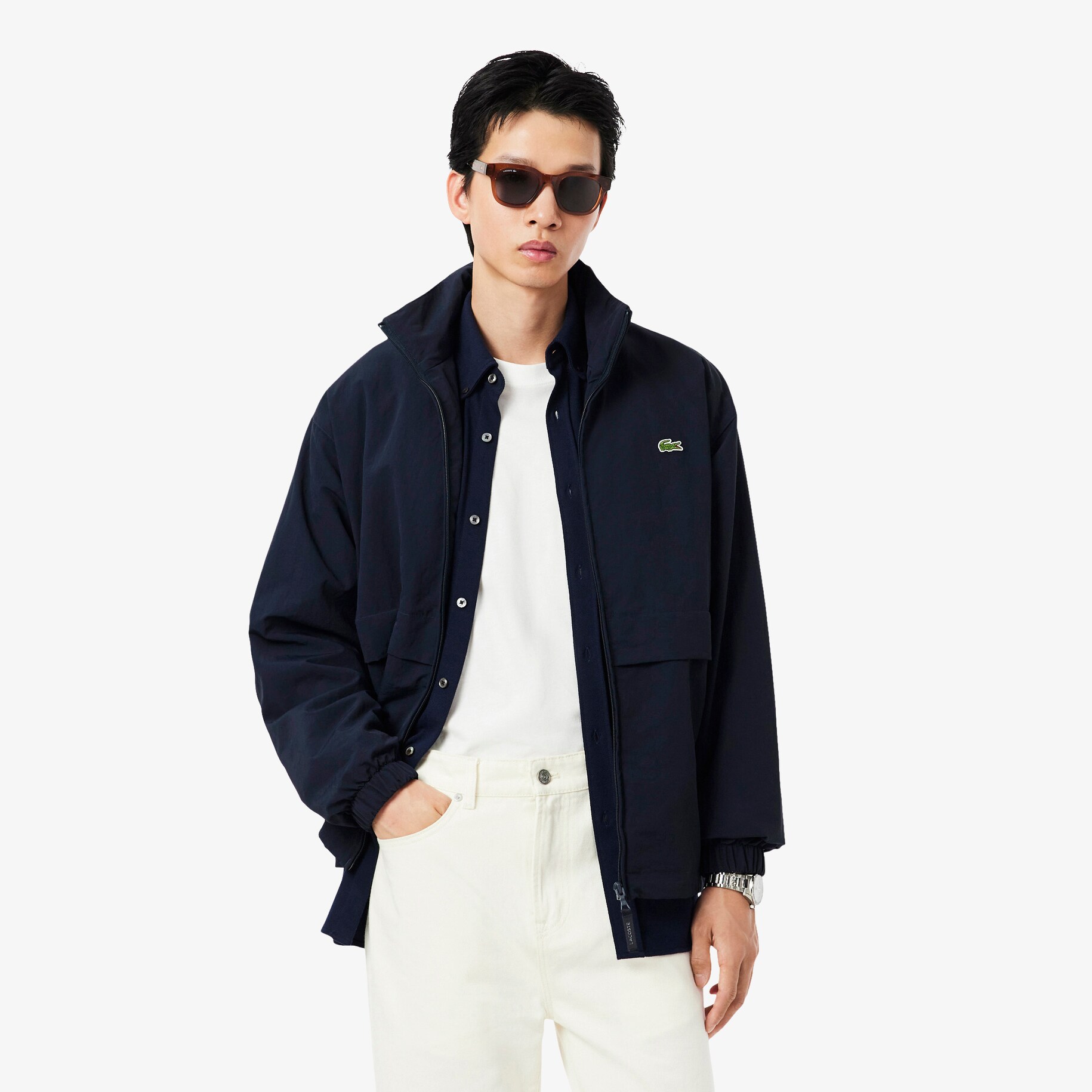 Technical Nylon Water-Repellent Windbreaker image number 0
