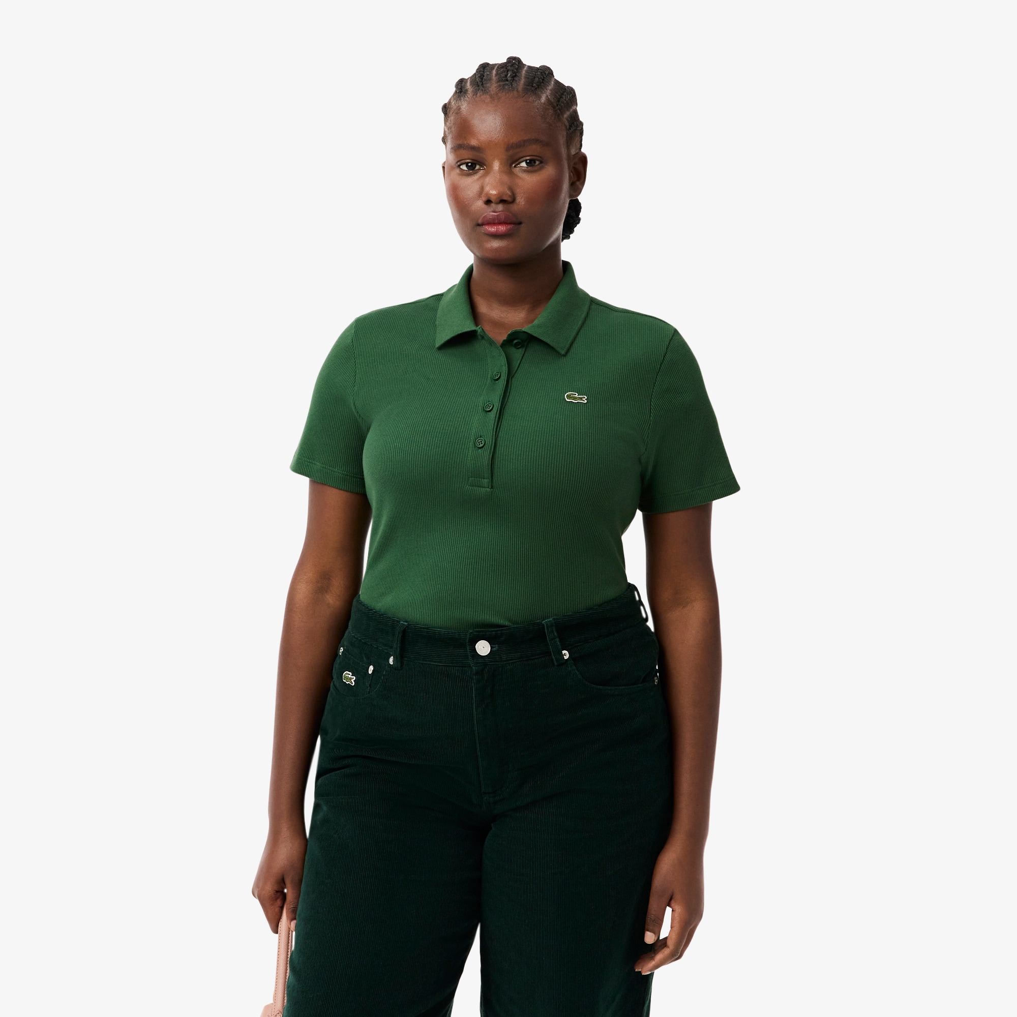 Slim Fit L.12.D Ribbed Cotton Polo Shirt image number 5