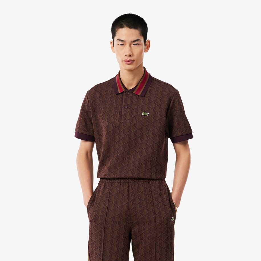 Classic Fit Monogram Jacquard Polo Shirt image number 0